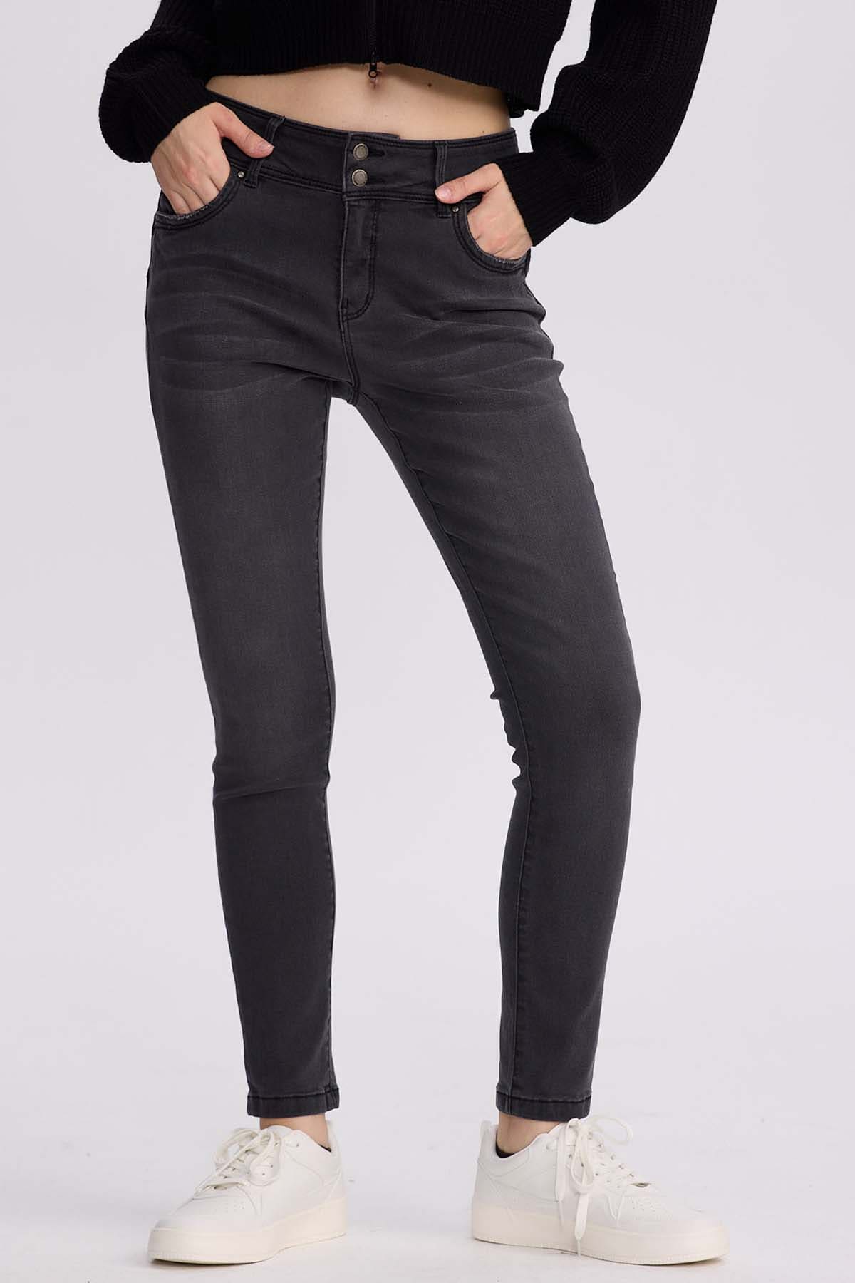 JEANS MUJER SKINNY KIM NEGRO - 1