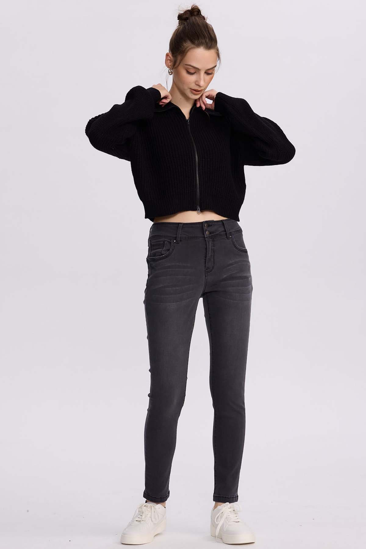 JEANS MUJER SKINNY KIM NEGRO - 4
