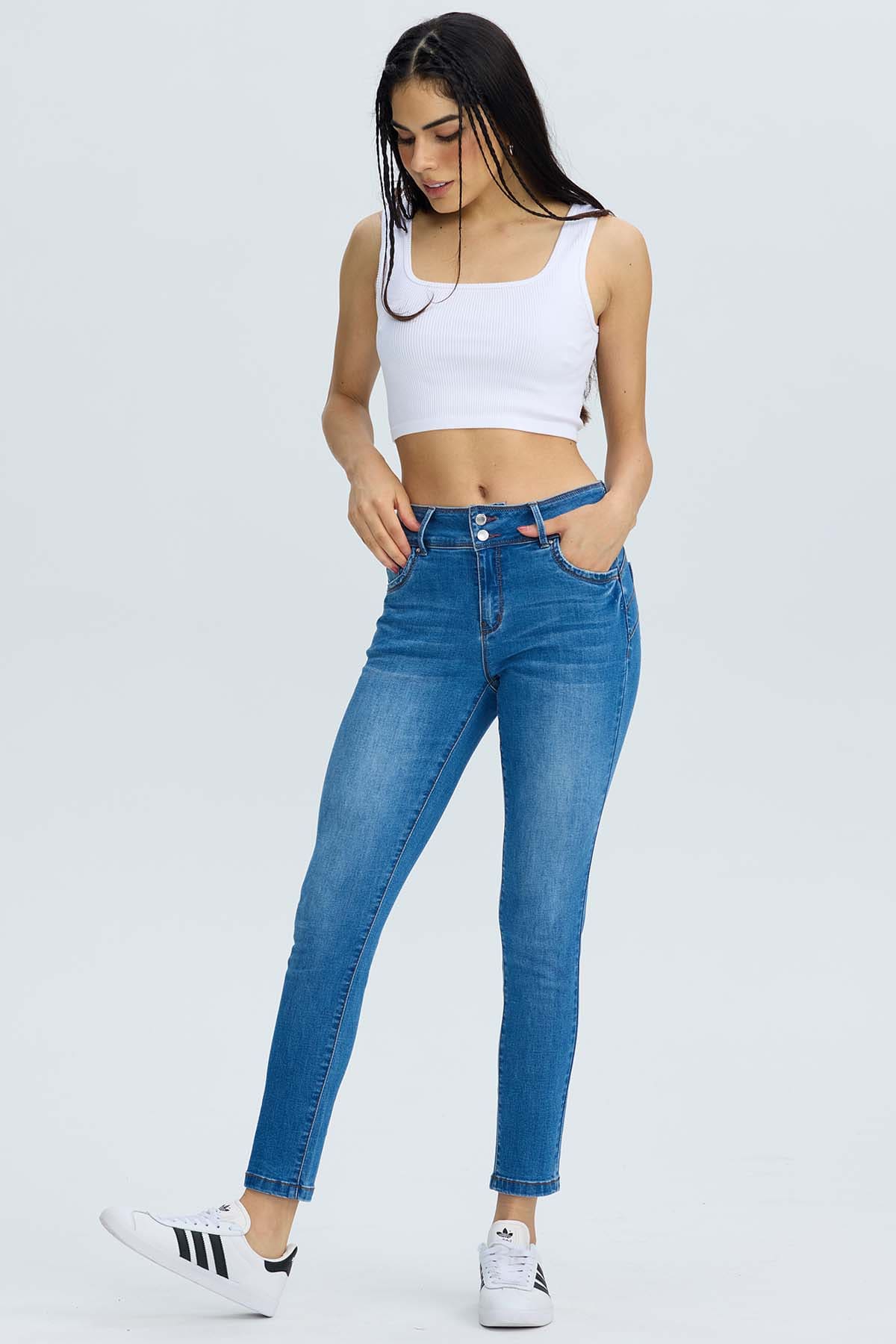 JEANS MUJER SKINNY KIM AZUL - 1