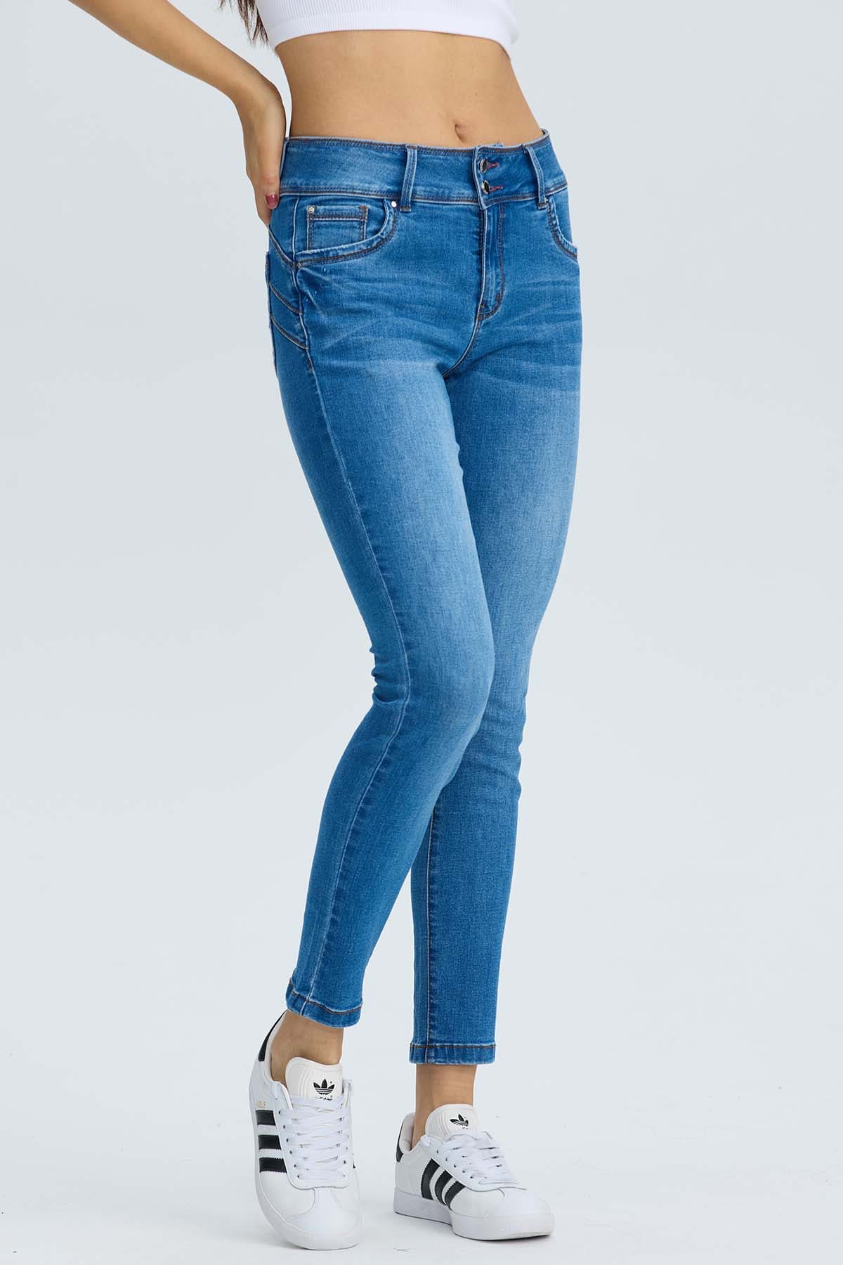 JEANS MUJER SKINNY KIM AZUL - 3