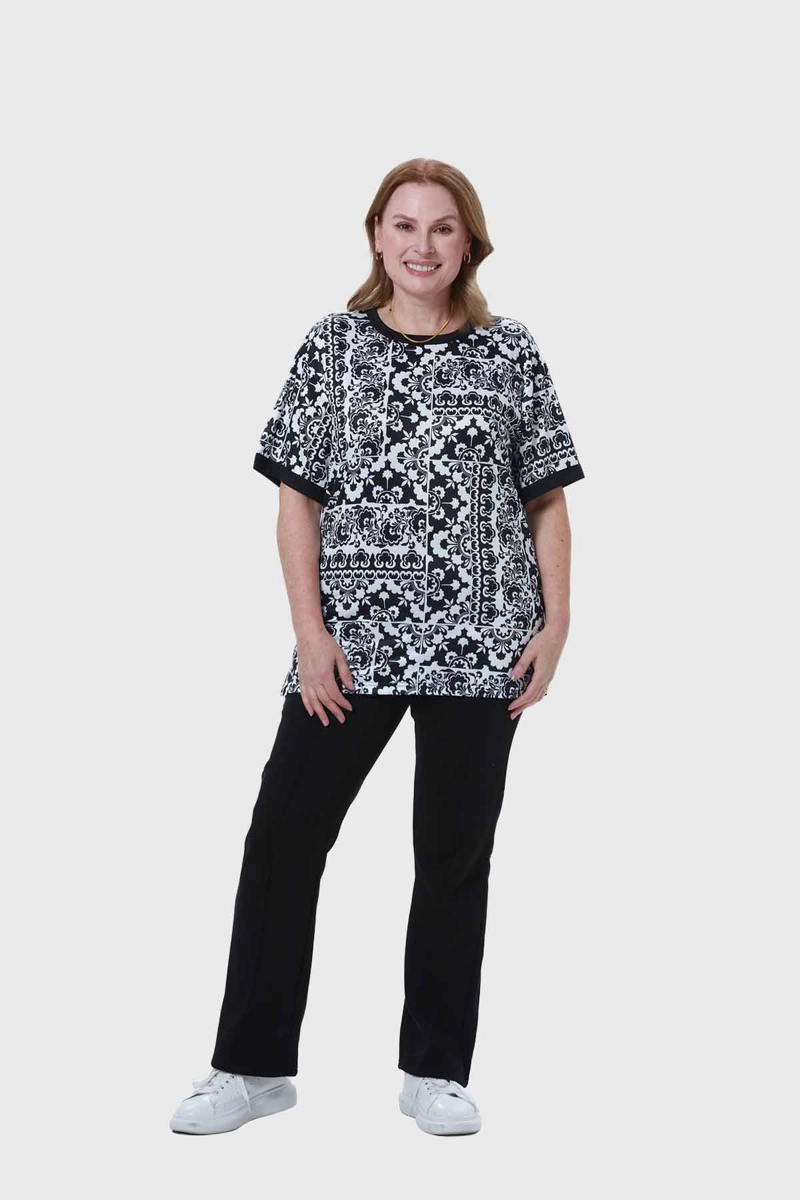 POLERA MUJER PRINT NEGRO - 3