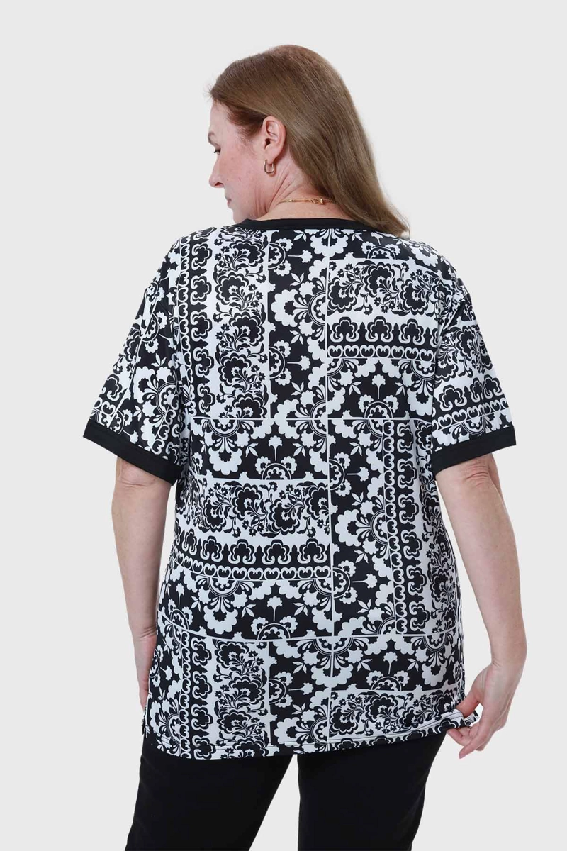 POLERA MUJER PRINT NEGRO - 4