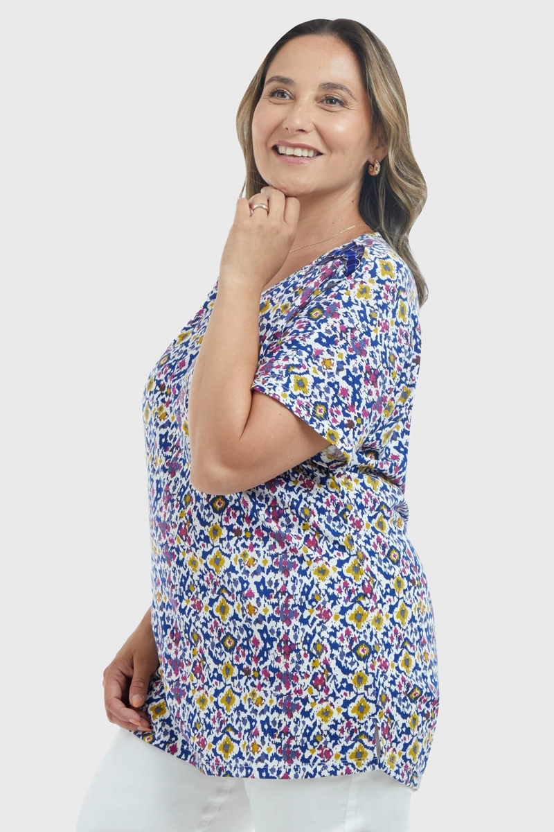 POLERA MUJER PRINT MORADO - 2