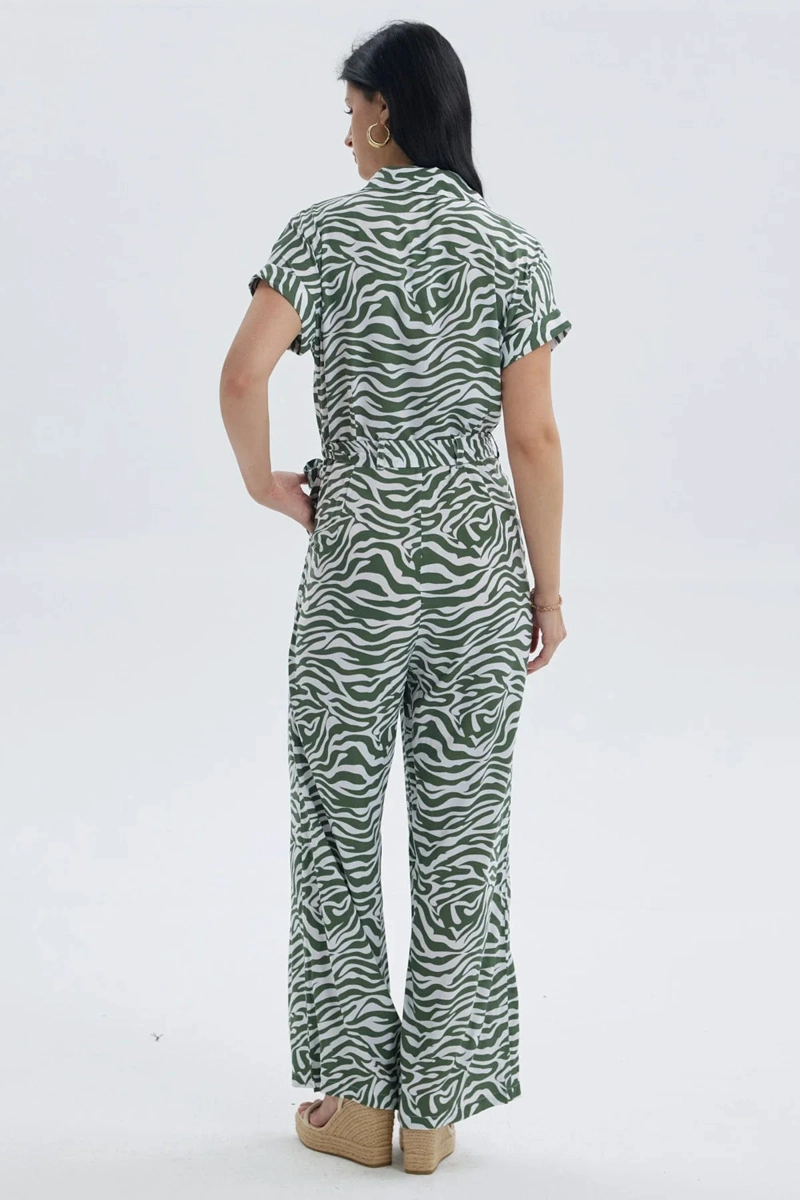 ENTERITOS MUJER LARGO BLANCO/ VERDE - 3