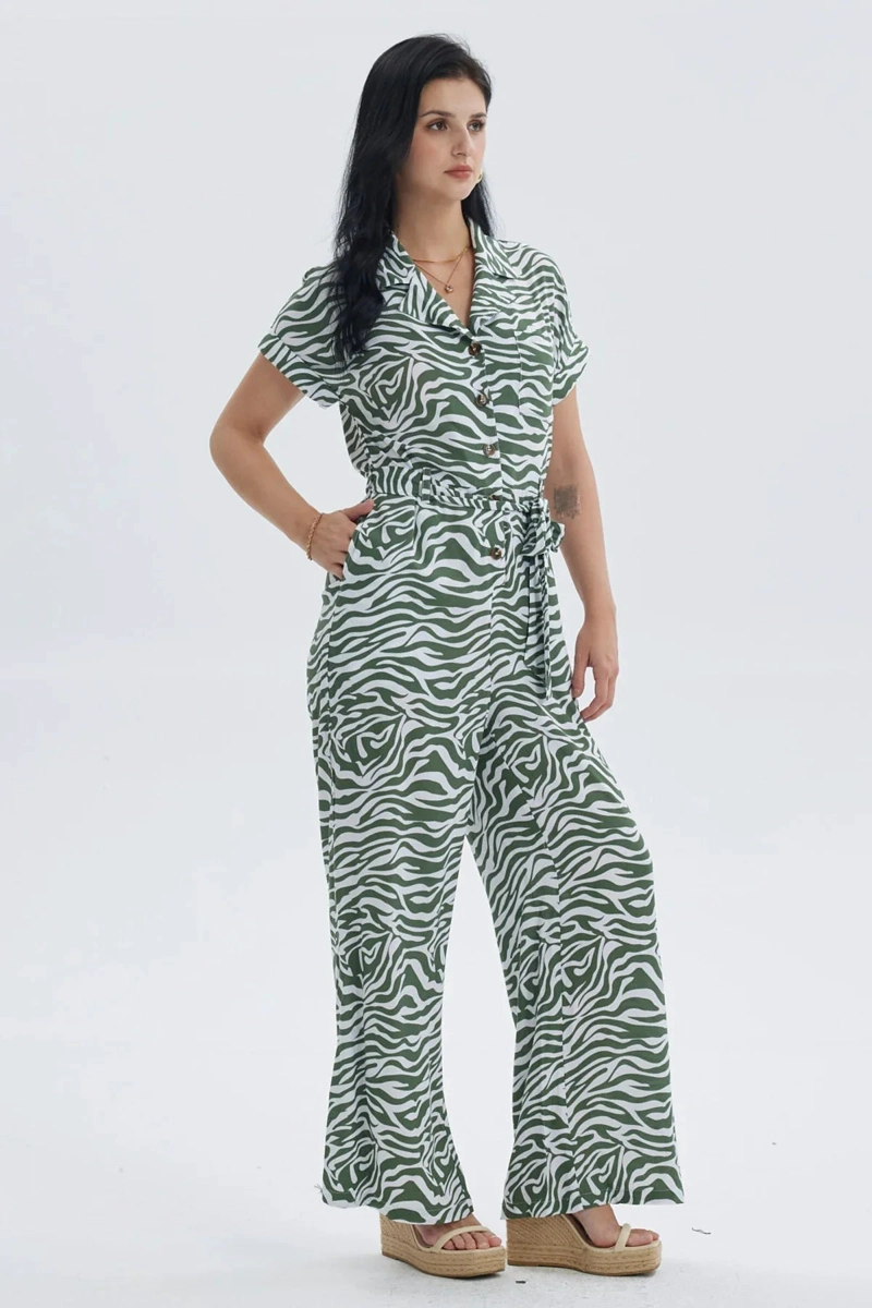 ENTERITOS MUJER LARGO BLANCO/ VERDE - 4