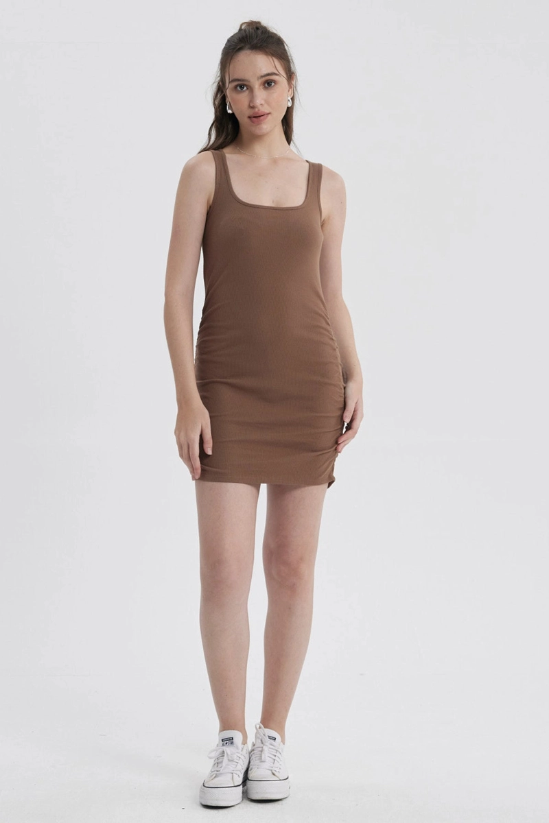 VESTIDO MUJER TUBO CHOCOLATE - 1