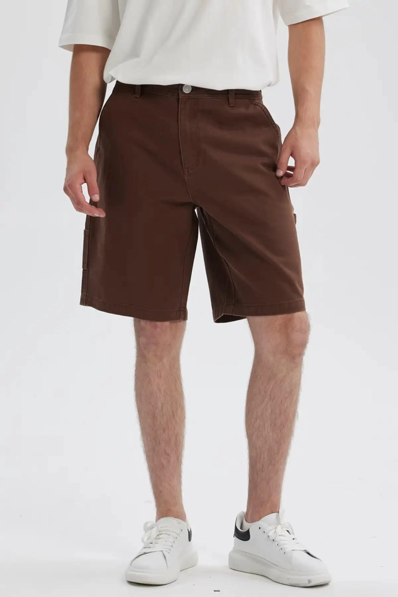 BERMUDA HOMBRE CARPINTERO BAGGY FIT CAFE - 1