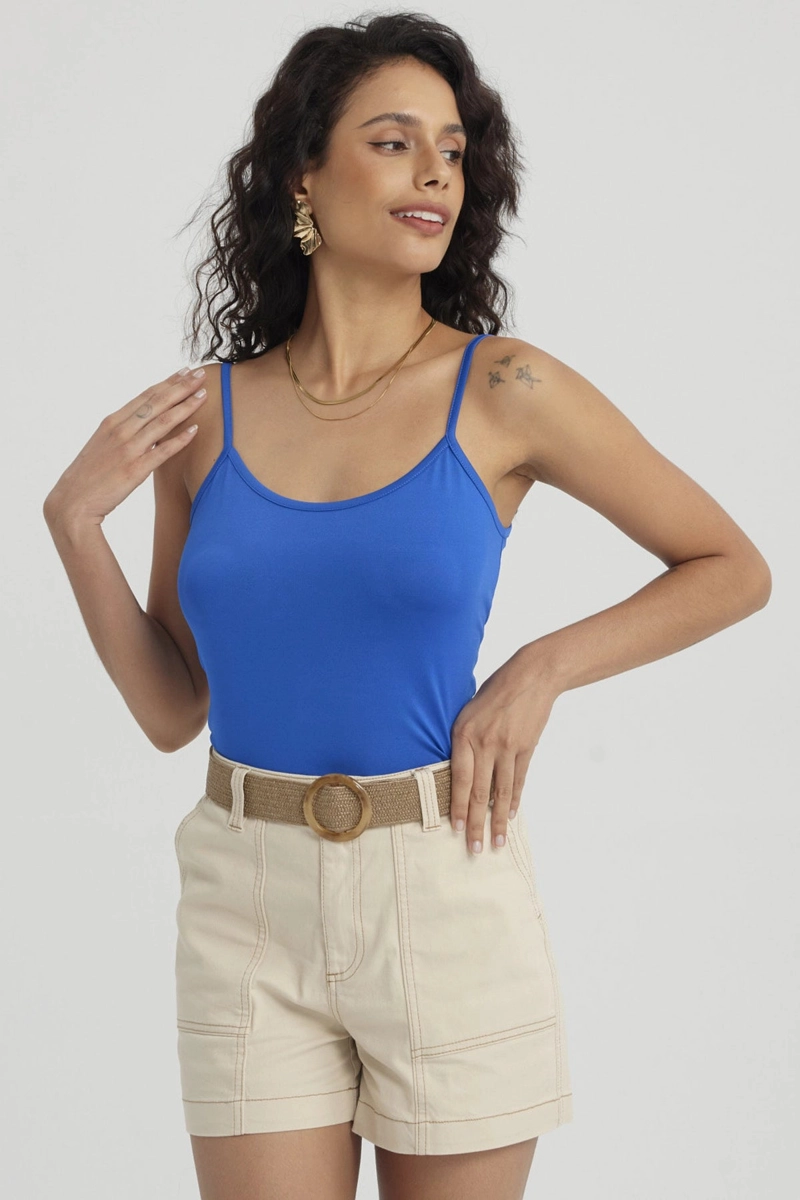 PETO MUJER PABILO BASICO LISO AZULINO - 3