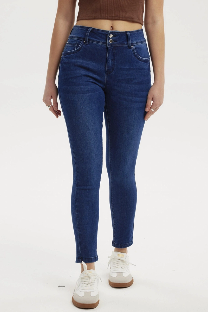 JEANS MUJER SKINNY KIM AZUL OSCURO - 1