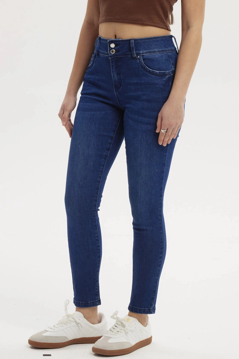 JEANS MUJER SKINNY KIM AZUL OSCURO - 2
