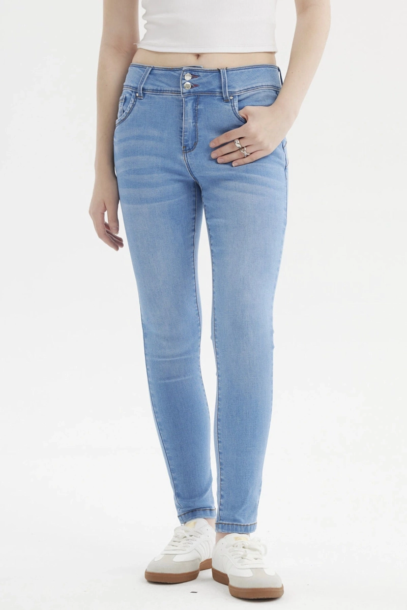 JEANS MUJER SKINNY KIM AZUL CLARO - 1