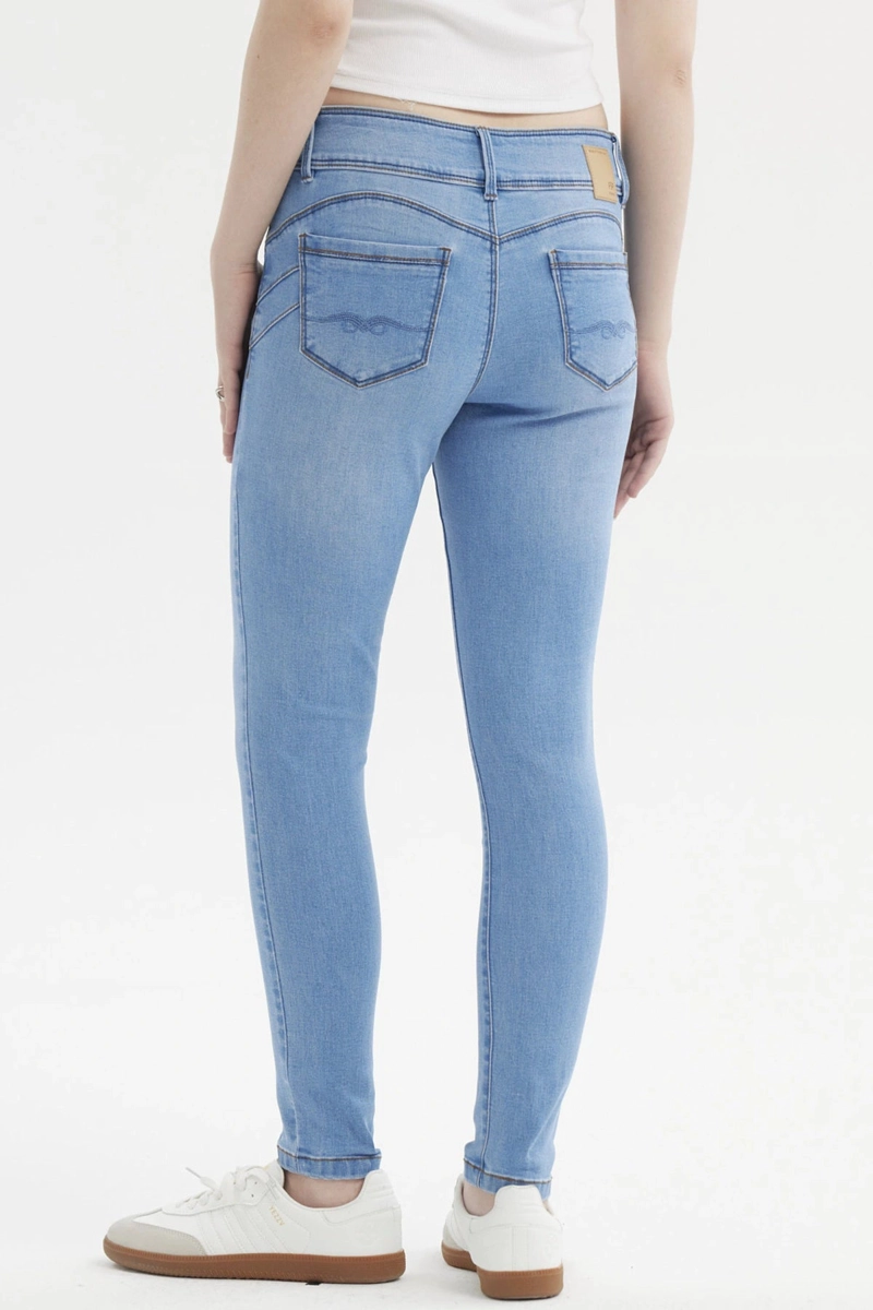 JEANS MUJER SKINNY KIM AZUL CLARO - 3