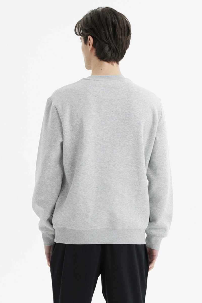 POLERON HOMBRE BASICO GRIS MELANGE - 3