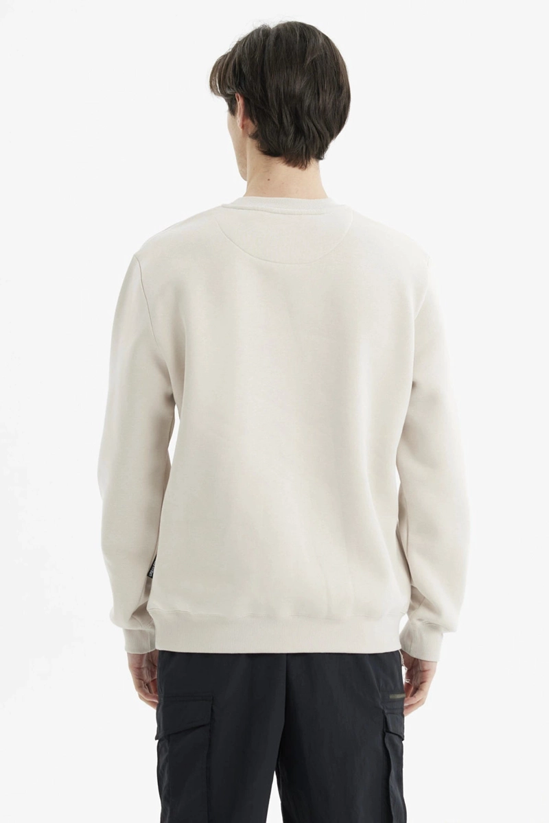 POLERON HOMBRE BASICO BEIGE - 3