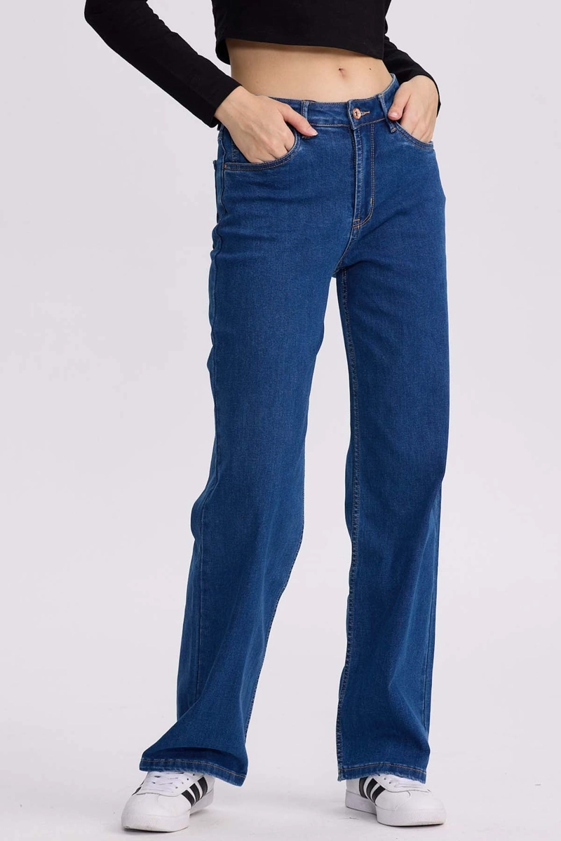 JEANS MUJER RECTO SOFIA AZUL OSCURO - 1