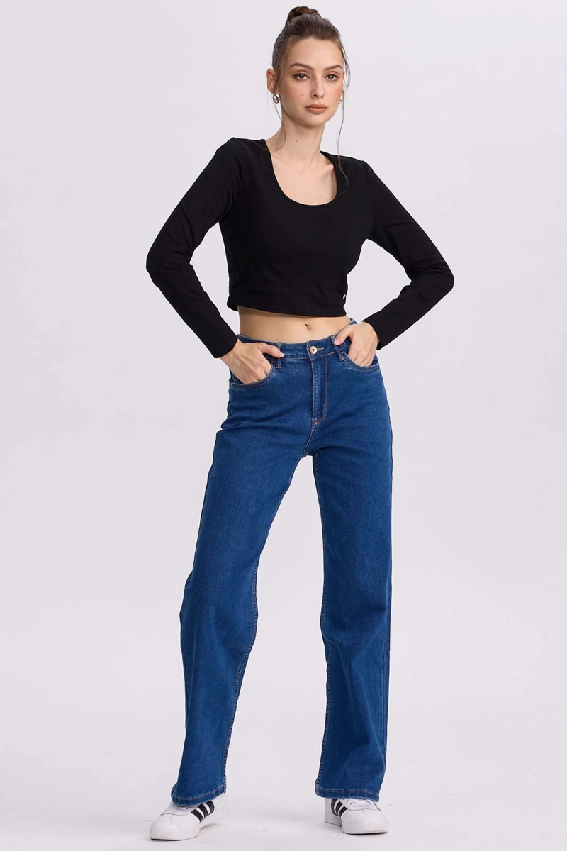 JEANS MUJER RECTO SOFIA AZUL OSCURO - 4