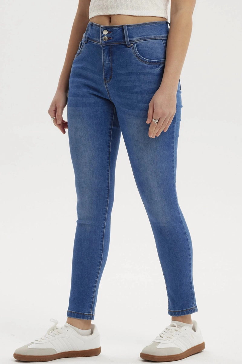 JEANS MUJER SKINNY KIM AZUL - 2