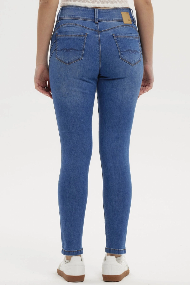 JEANS MUJER SKINNY KIM AZUL - 3