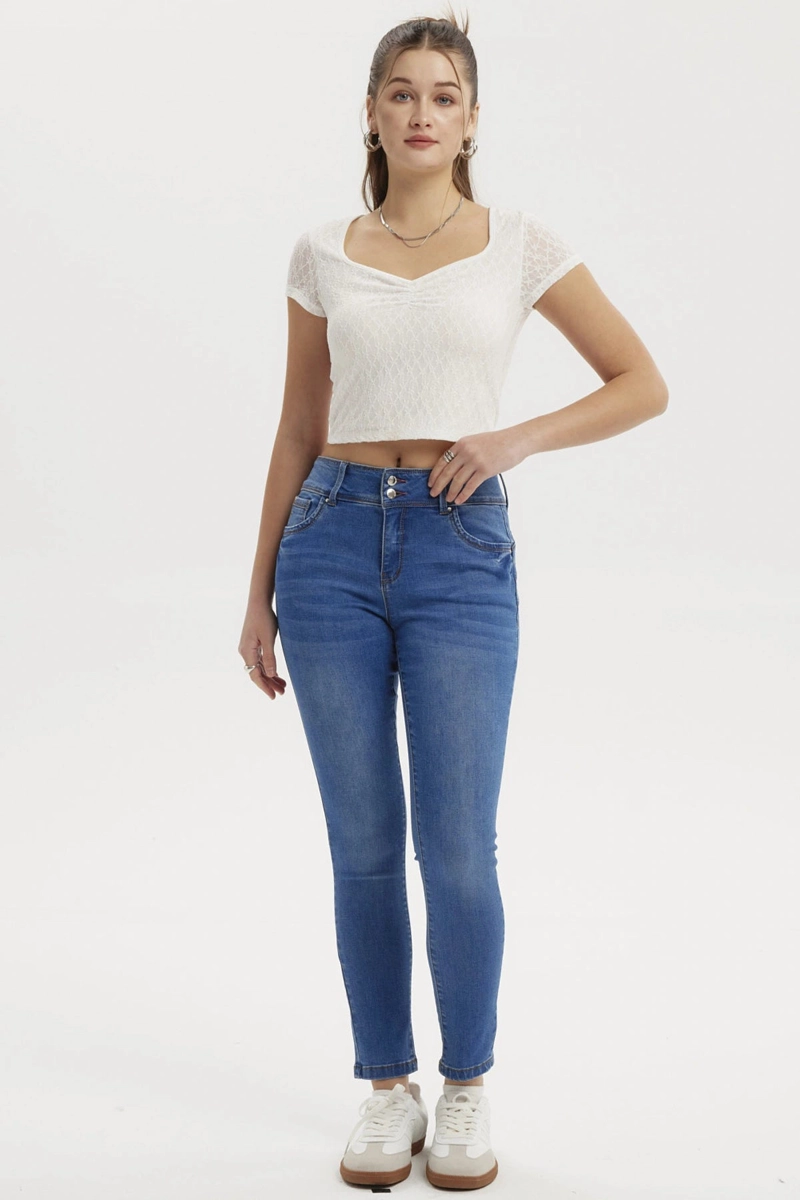 JEANS MUJER SKINNY KIM AZUL - 5
