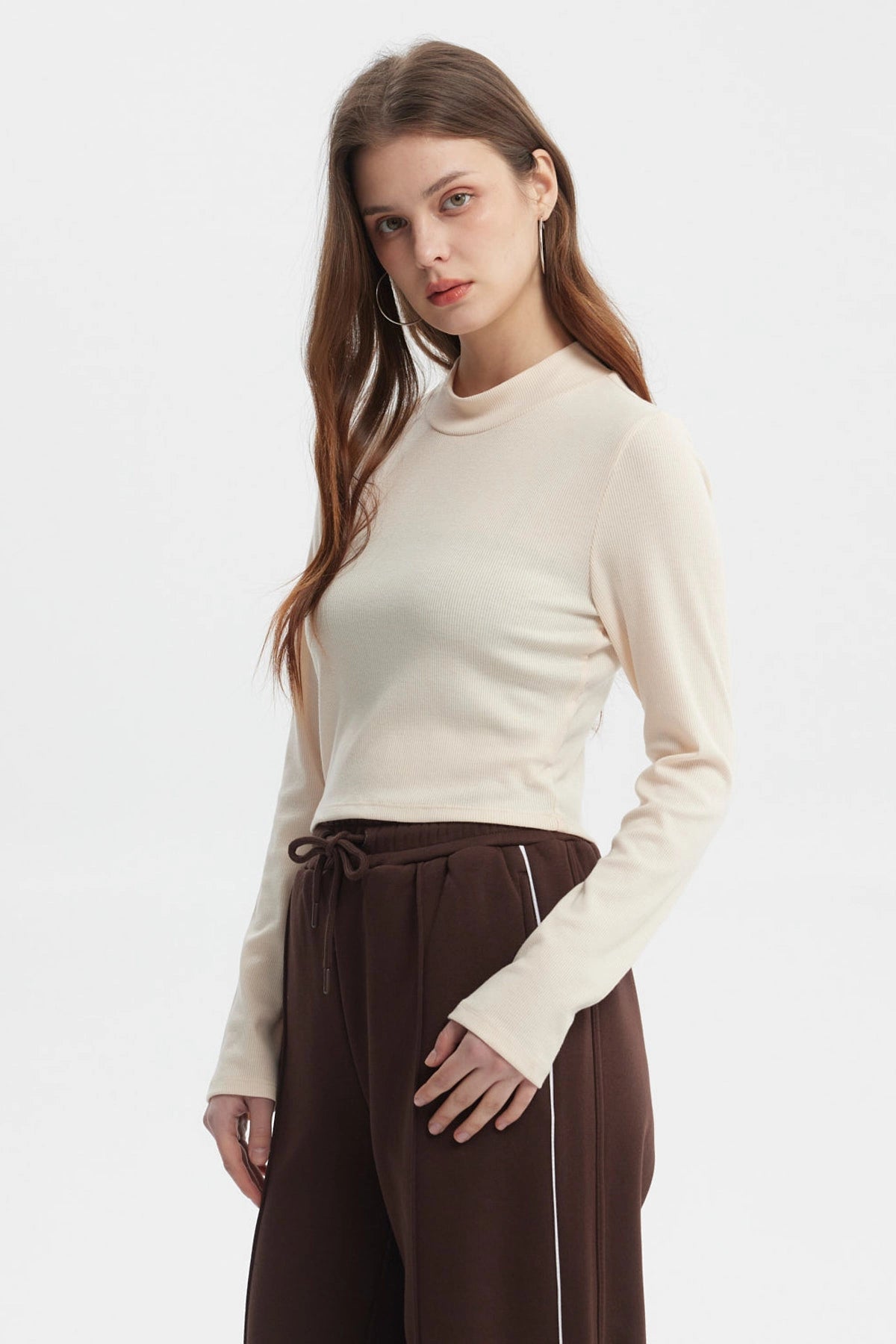 POLERA MUJER RIB CREMA - 2