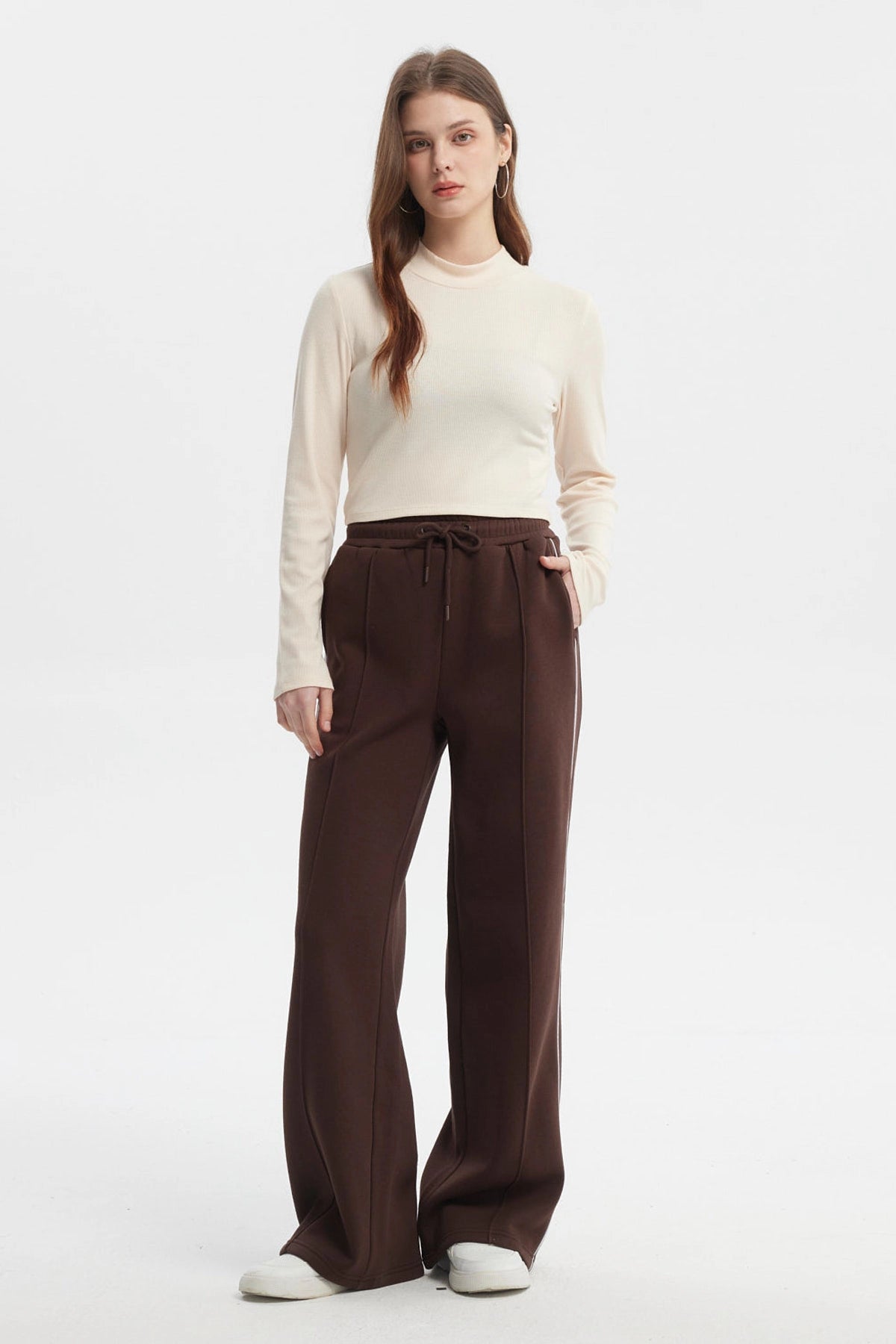 POLERA MUJER RIB CREMA - 4