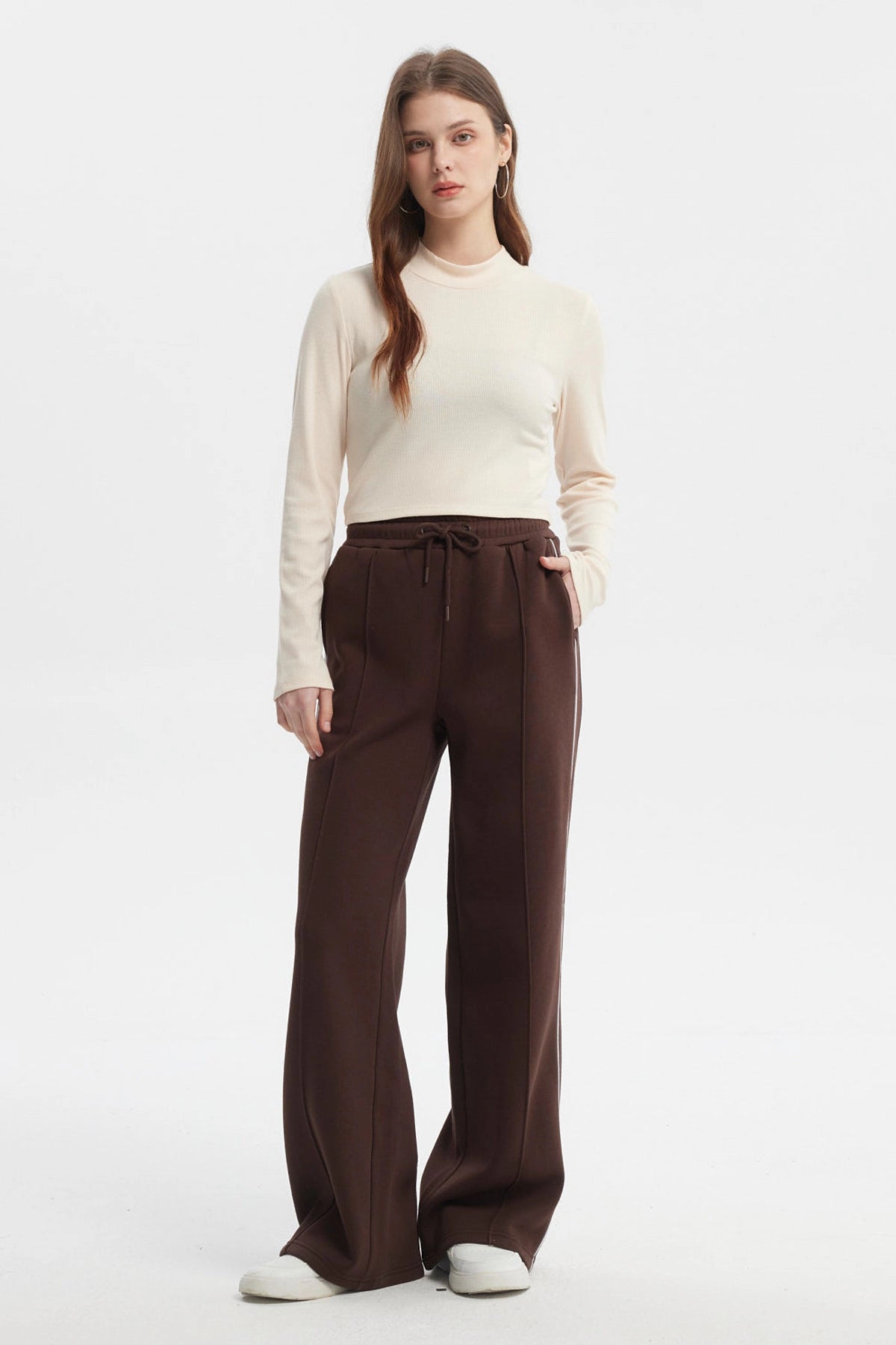 POLERA MUJER RIB CREMA - 4