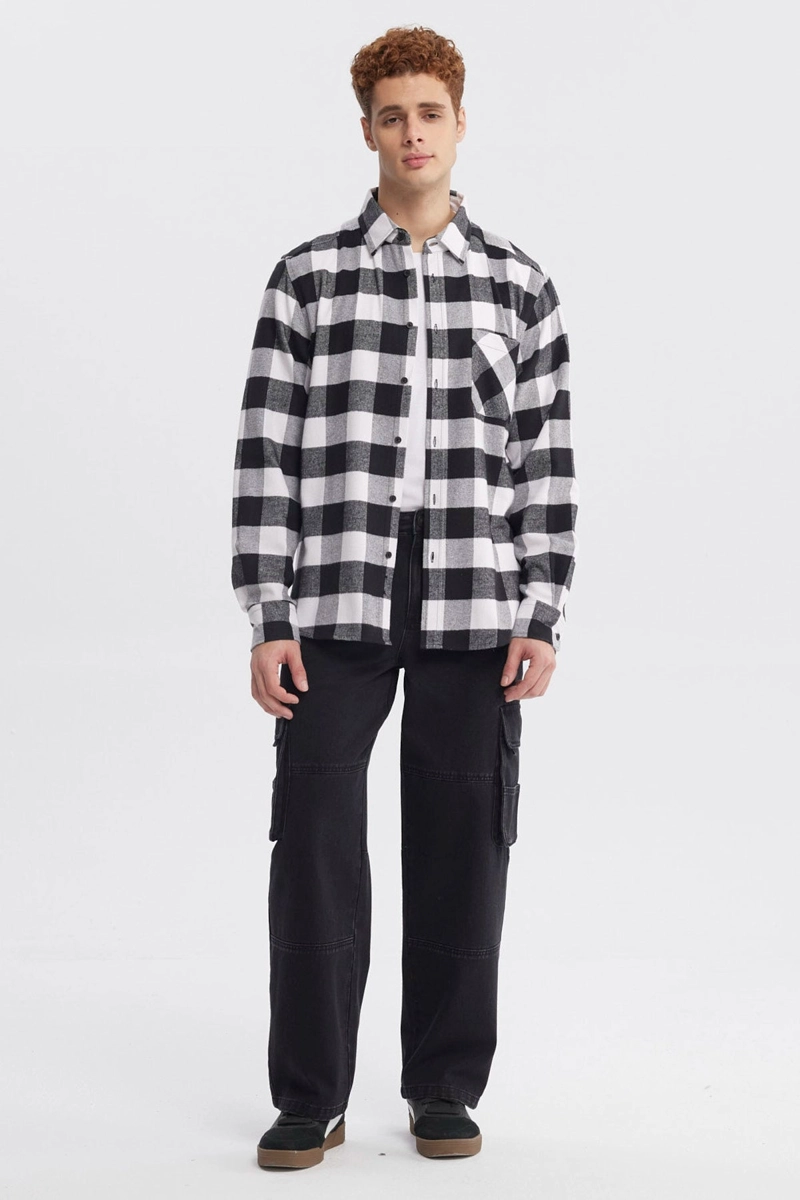 CAMISA HOMBRE SLIM NEGRO - 4