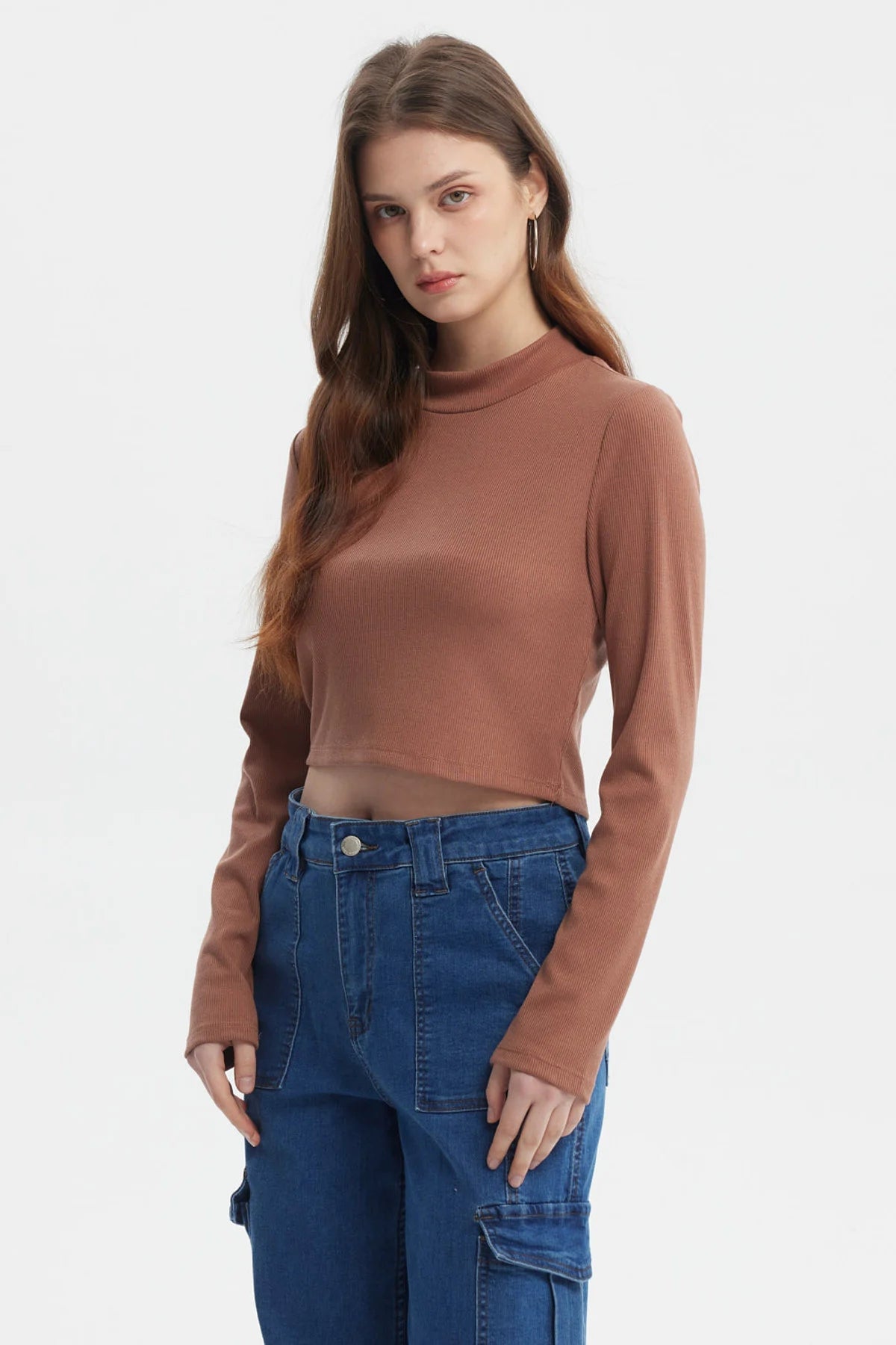 POLERA MUJER RIB CAMEL - 2