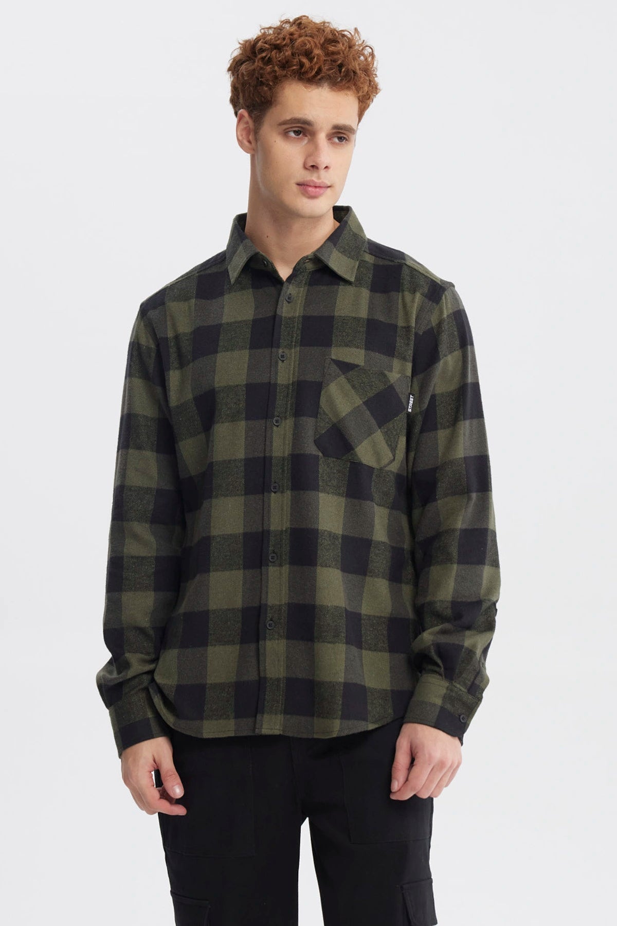 CAMISA HOMBRE SLIM VERDE - 1