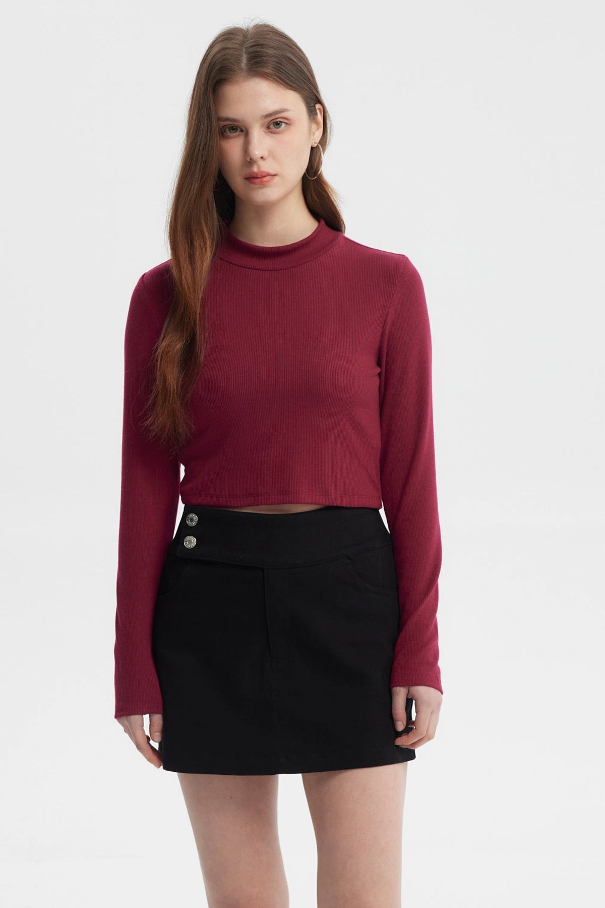 POLERA MUJER RIB ROJO - 1
