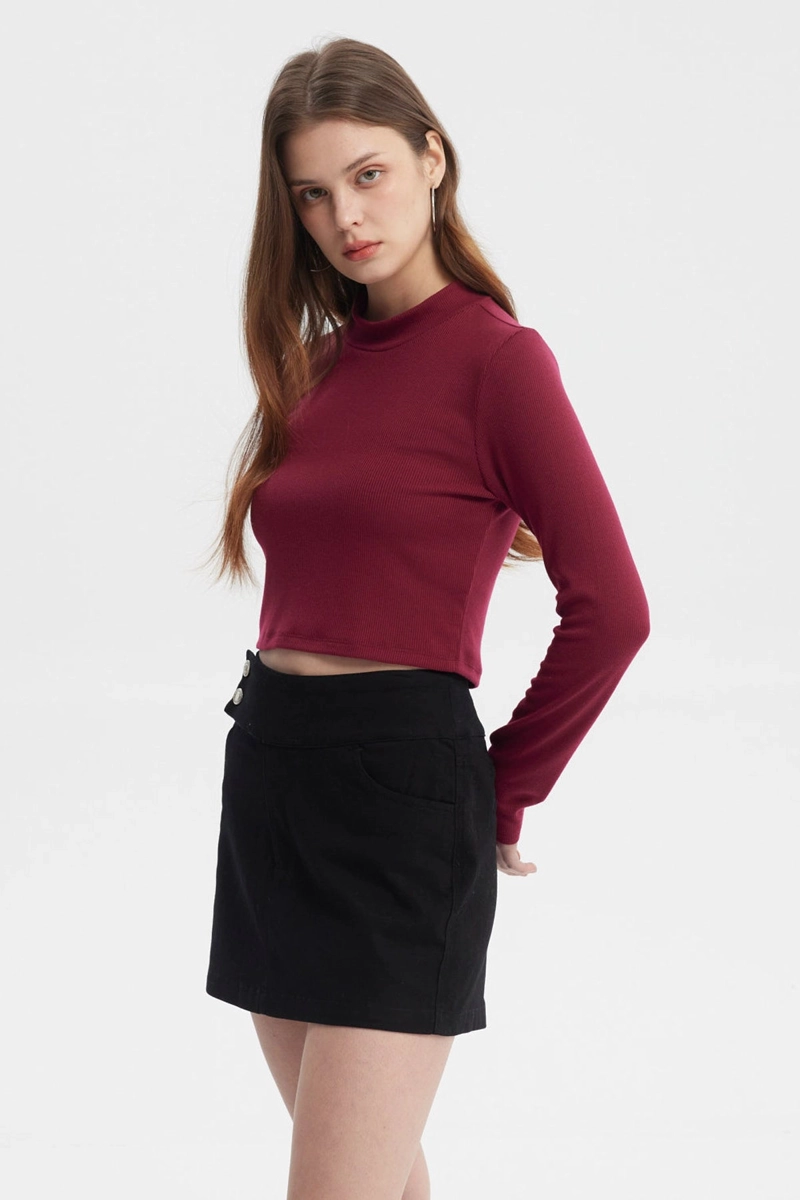 POLERA MUJER RIB ROJO - 2