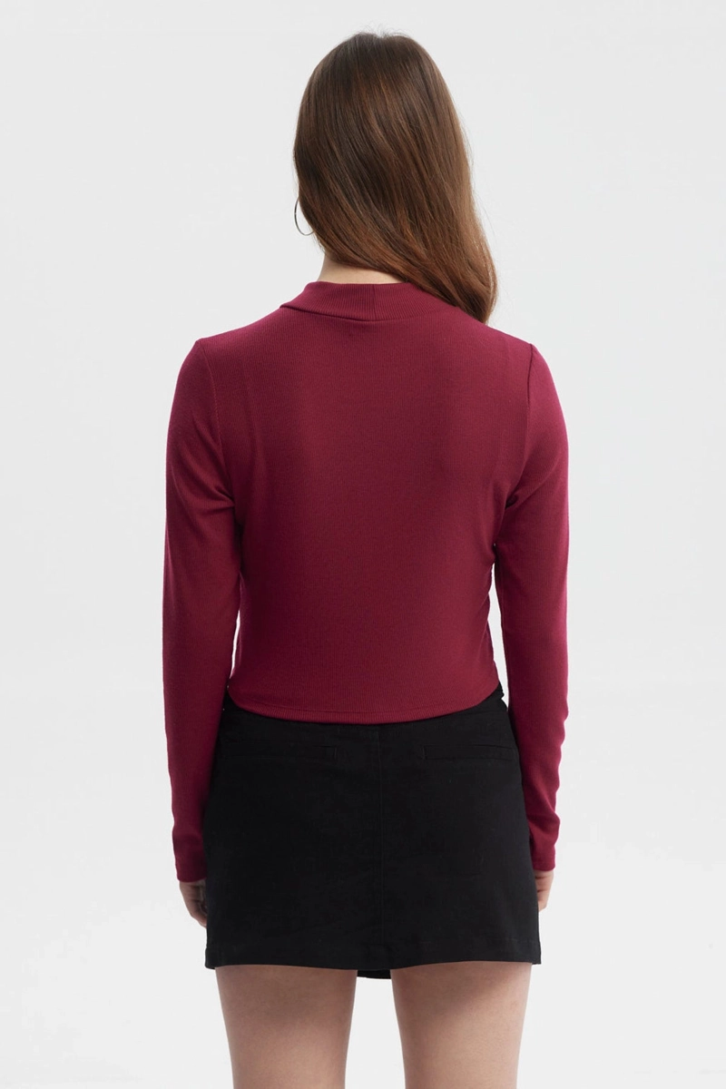 POLERA MUJER RIB ROJO - 3