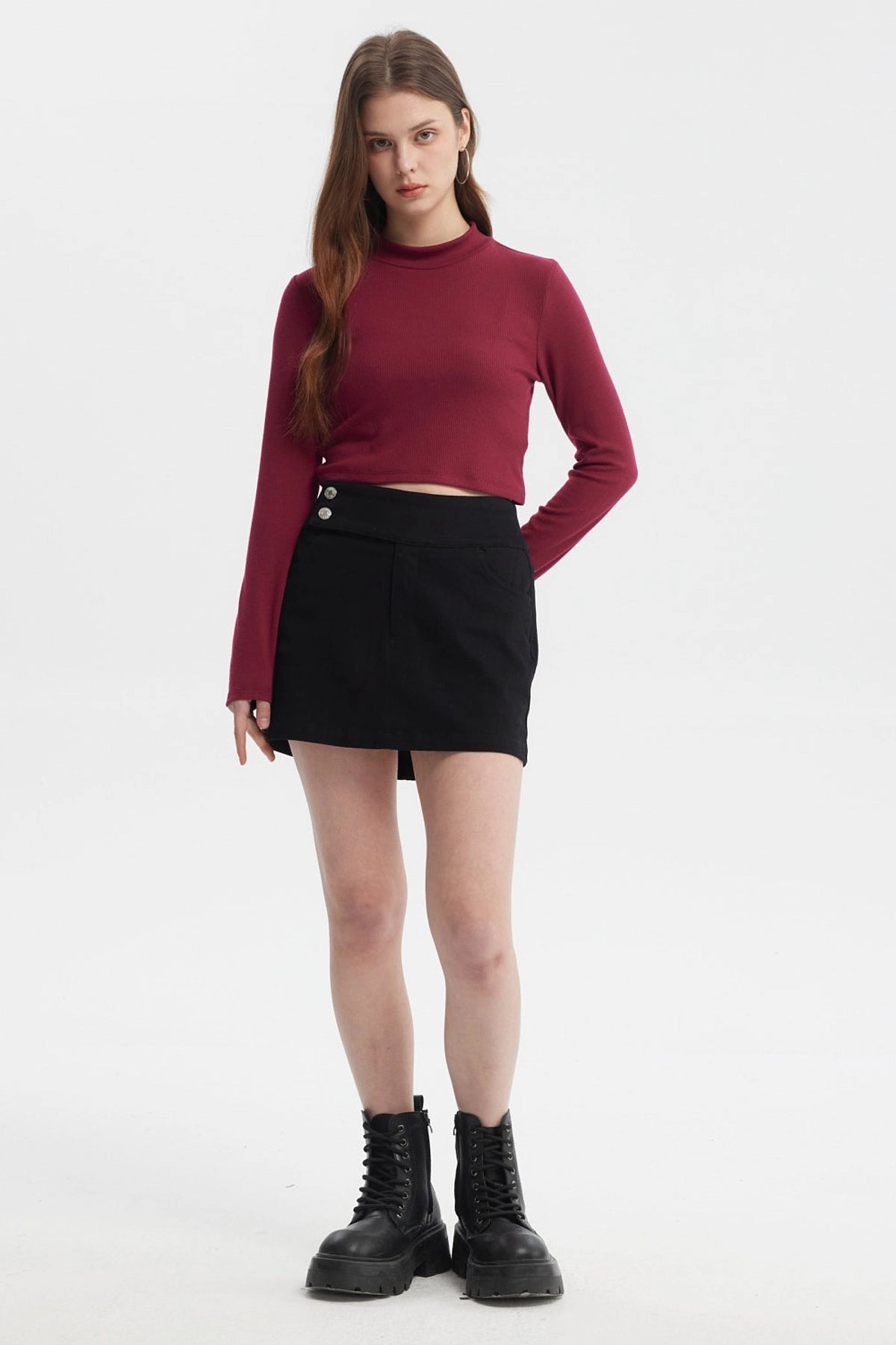 POLERA MUJER RIB ROJO - 4