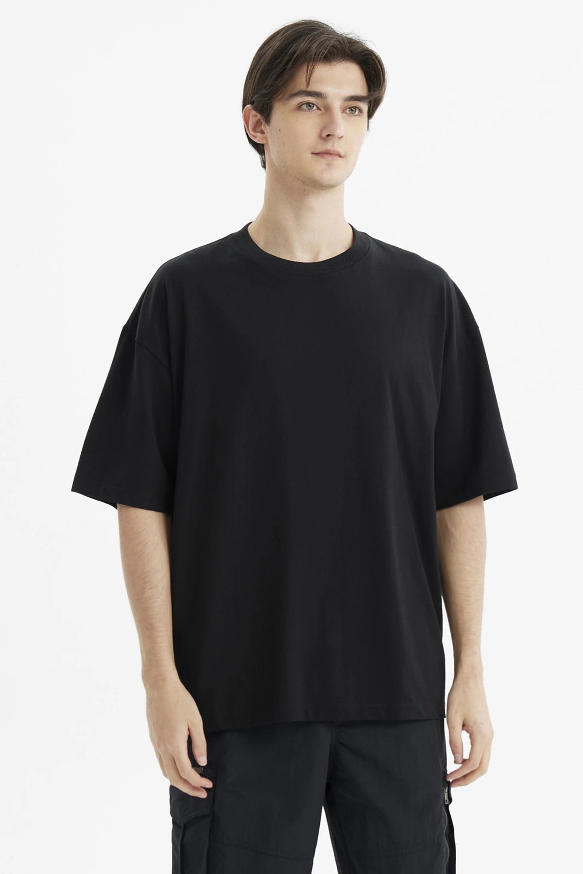 POLERA HOMBRE OVERSIZE NEGRO - 1