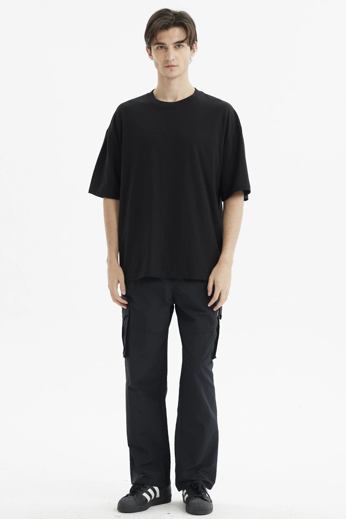 POLERA HOMBRE OVERSIZE NEGRO - 4