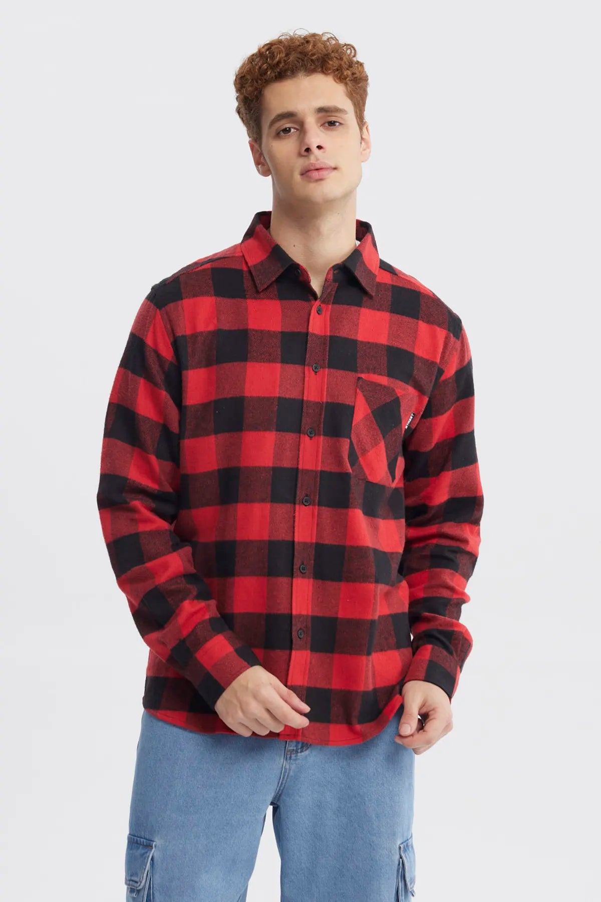 CAMISA HOMBRE SLIM ROJO - 1
