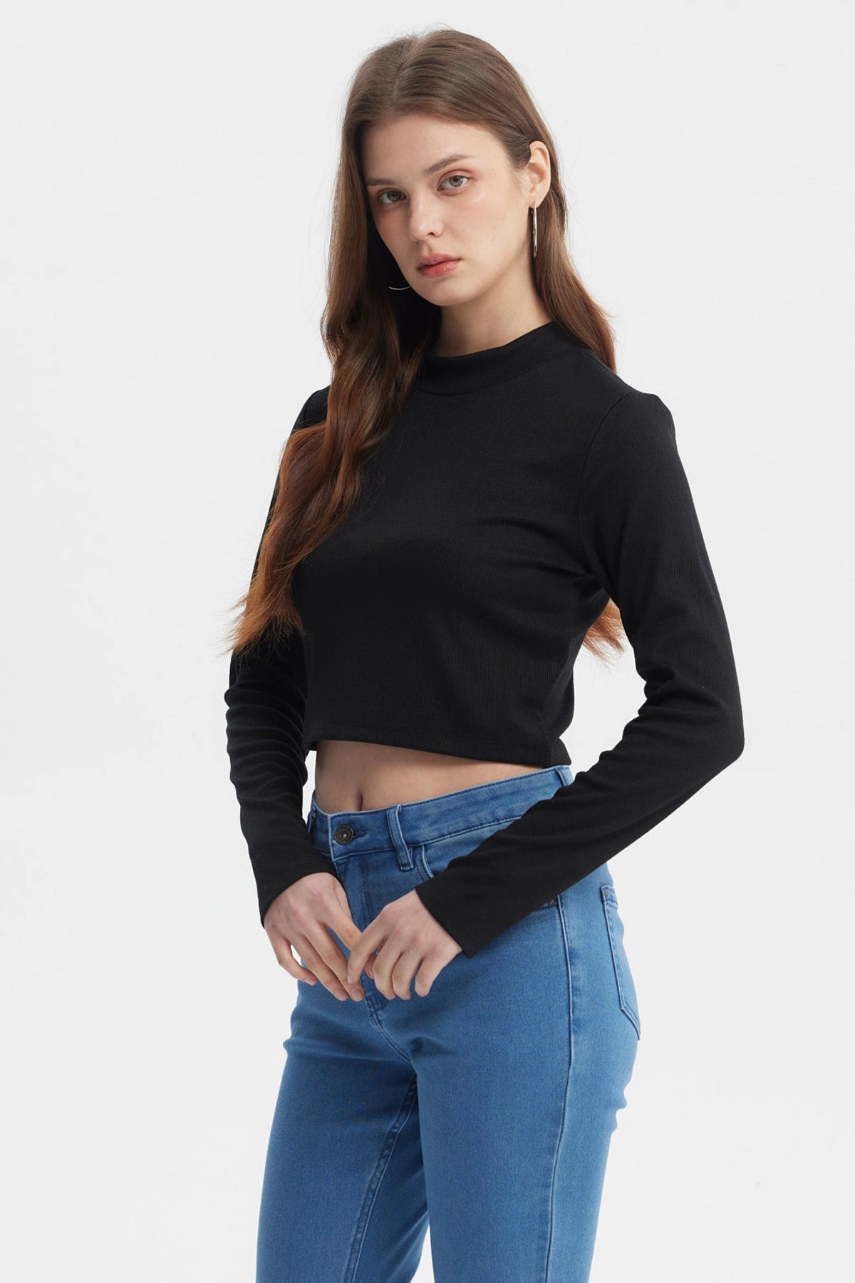 POLERA MUJER RIB NEGRO - 2