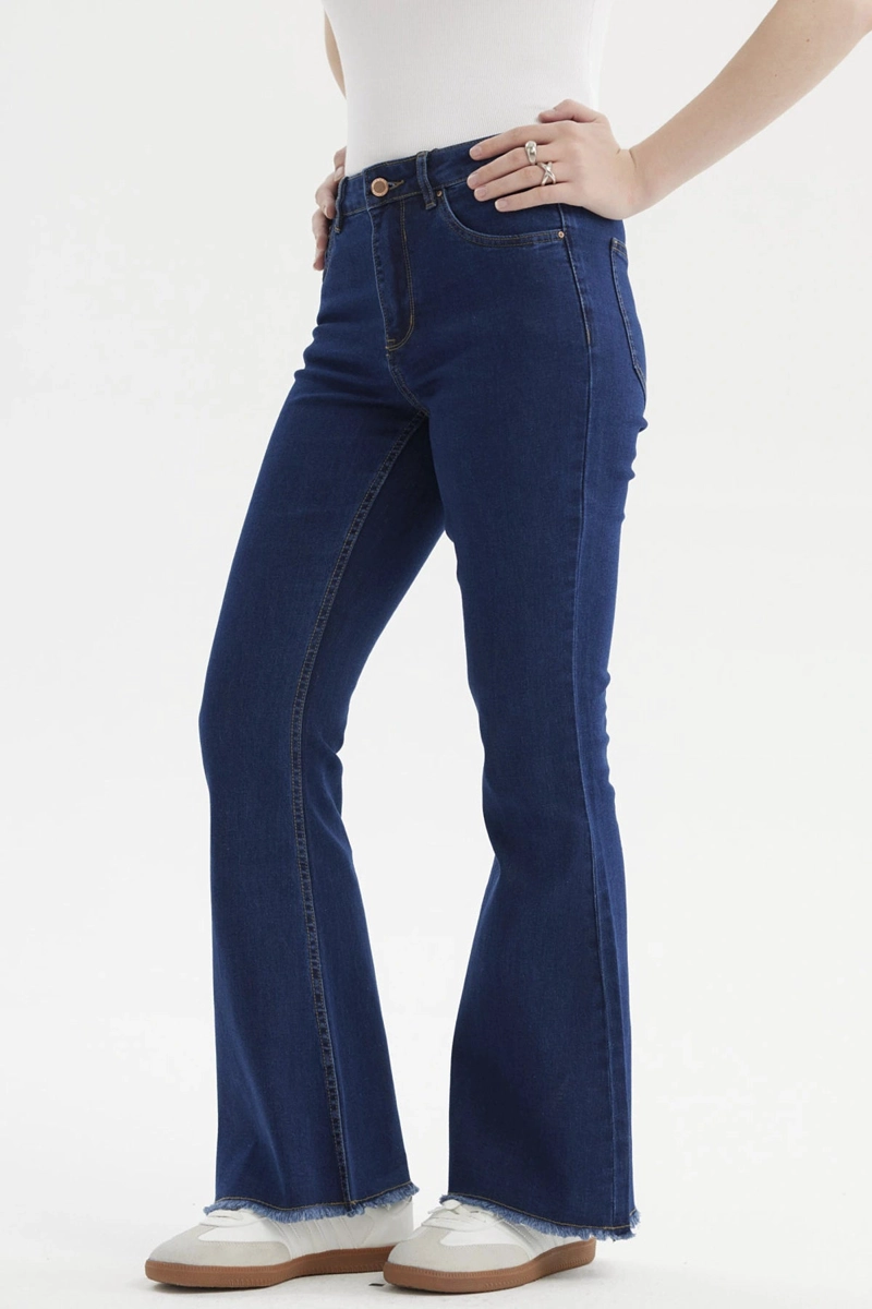 JEANS MUJER FLARE MONSE AZUL OSCURO - 2
