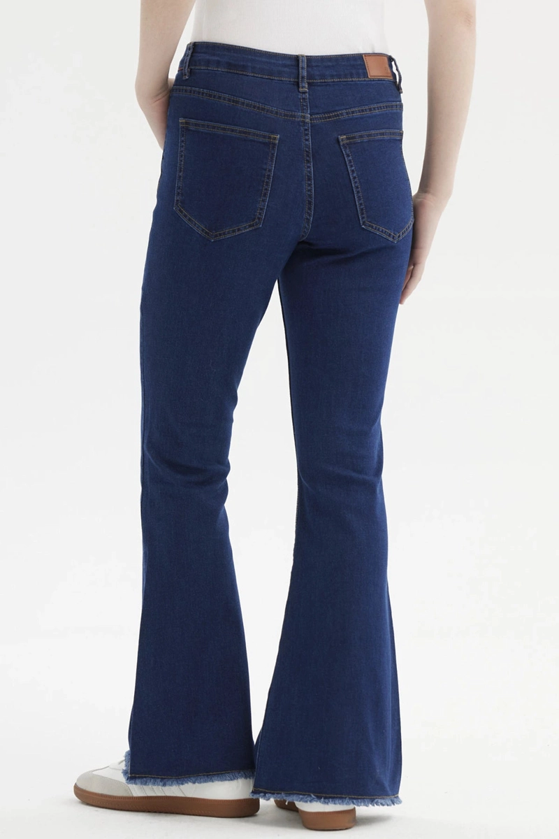 JEANS MUJER FLARE MONSE AZUL OSCURO - 3