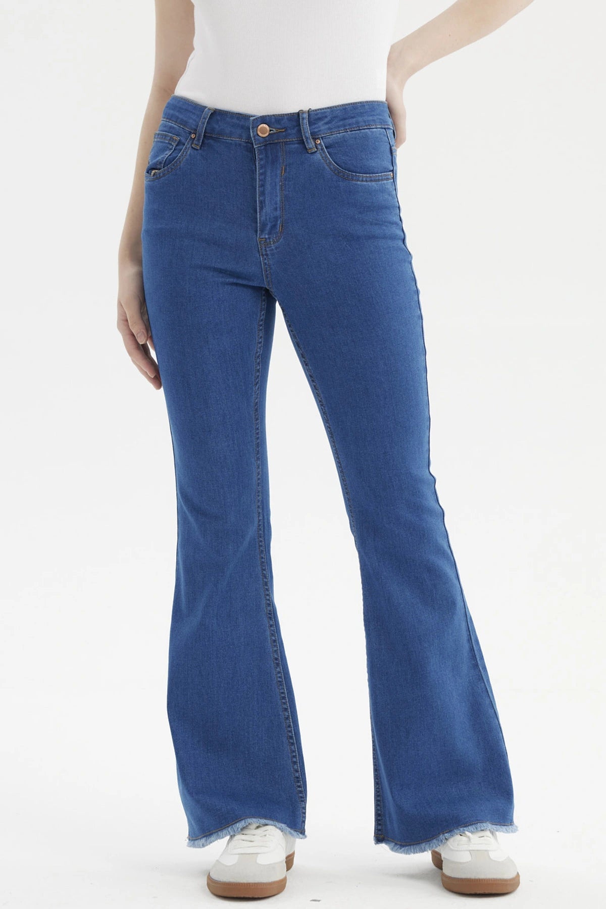 JEANS MUJER FLARE MONSE AZUL - 1