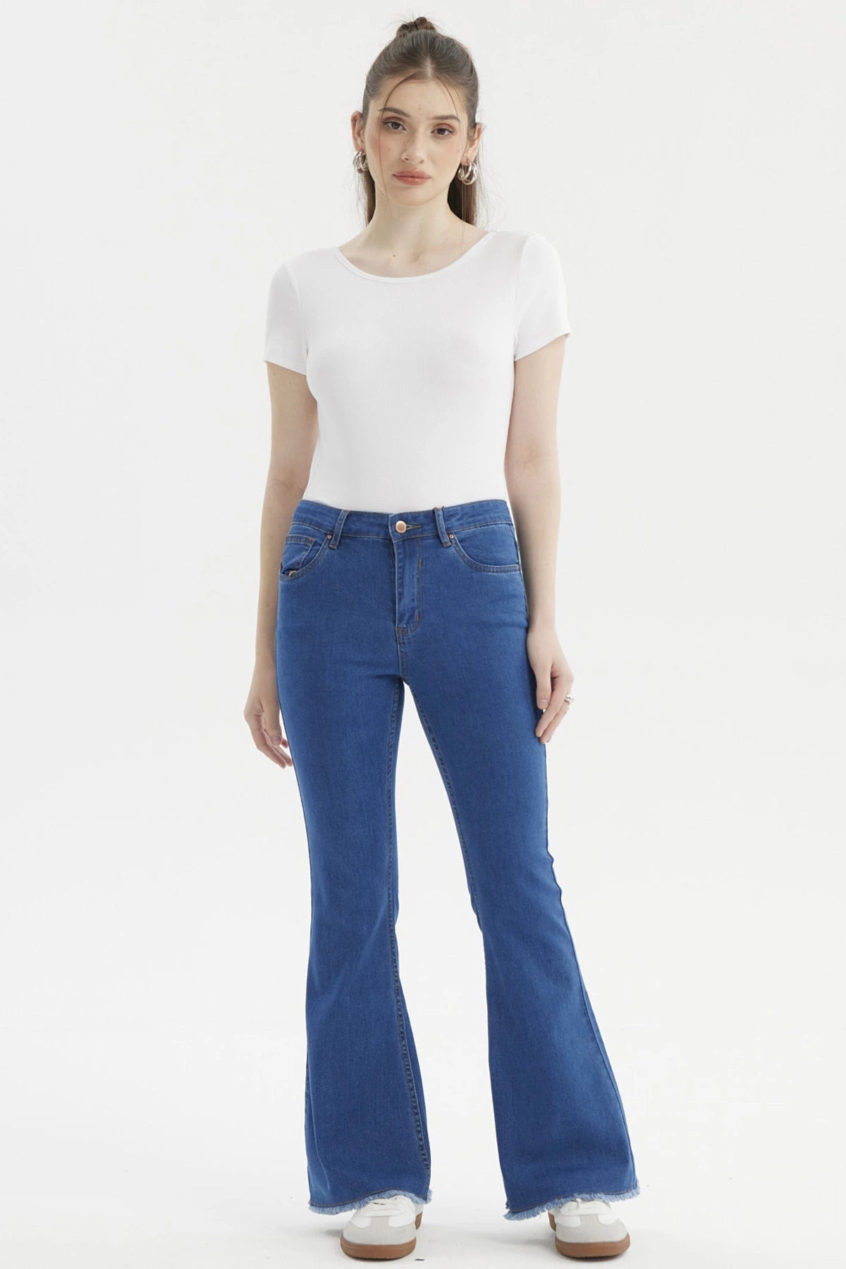 JEANS MUJER FLARE MONSE AZUL - 4