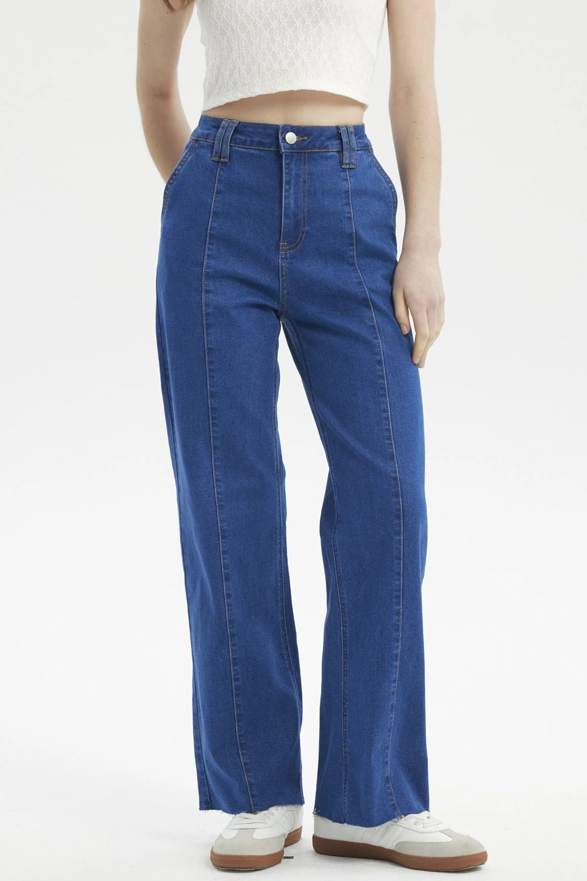 JEANS MUJER CALCE RECTO AZUL - 1