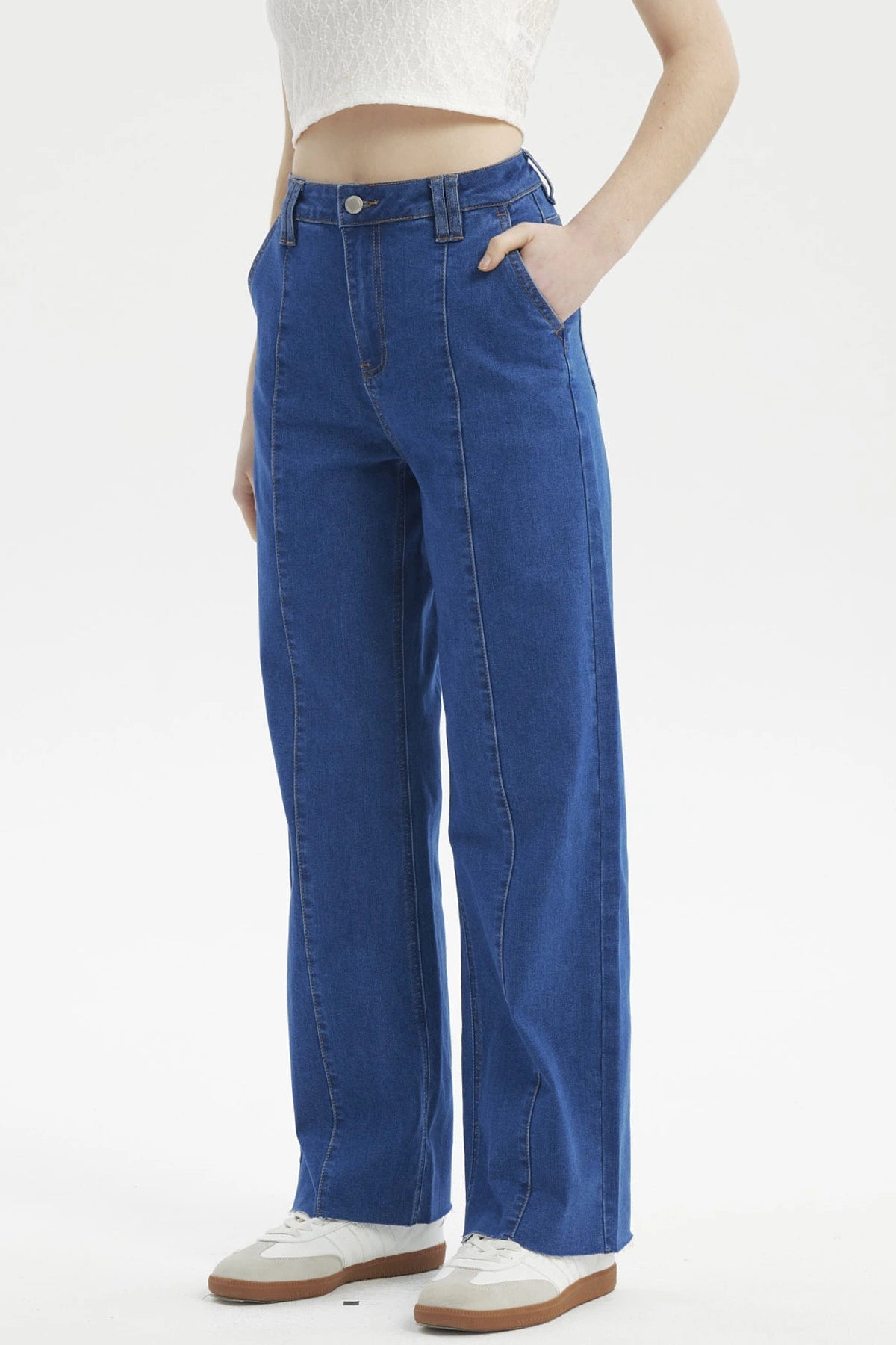 JEANS MUJER CALCE RECTO AZUL - 2