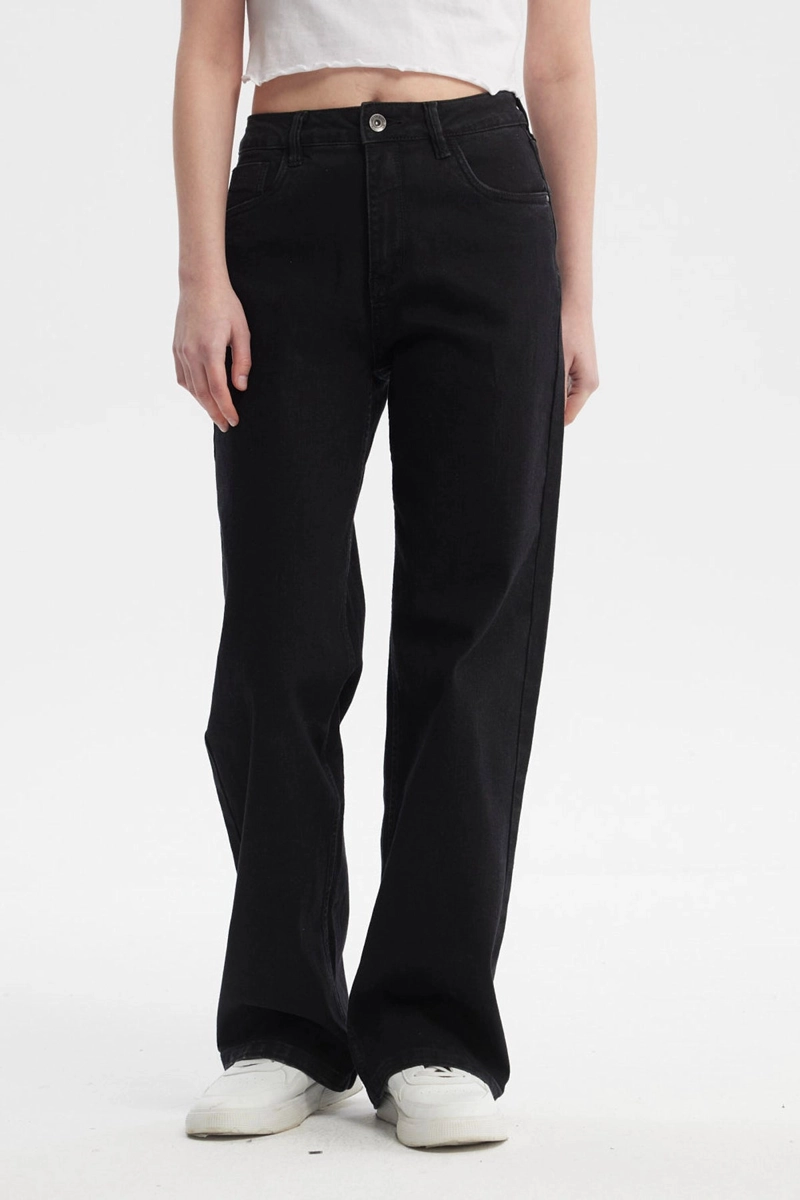 JEANS MUJER WIDE LEG SOFIA NEGRO - 1