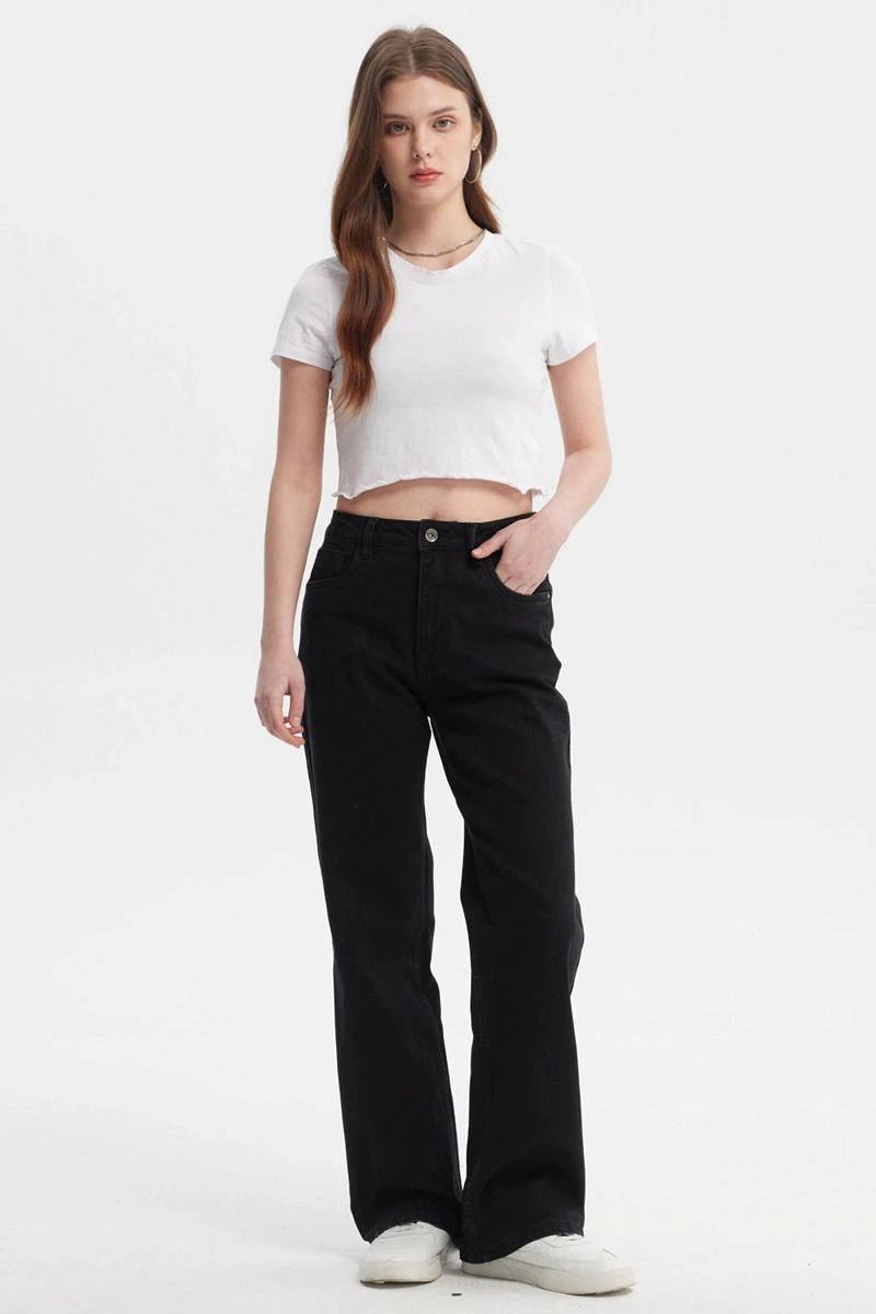 JEANS MUJER WIDE LEG SOFIA NEGRO - 5