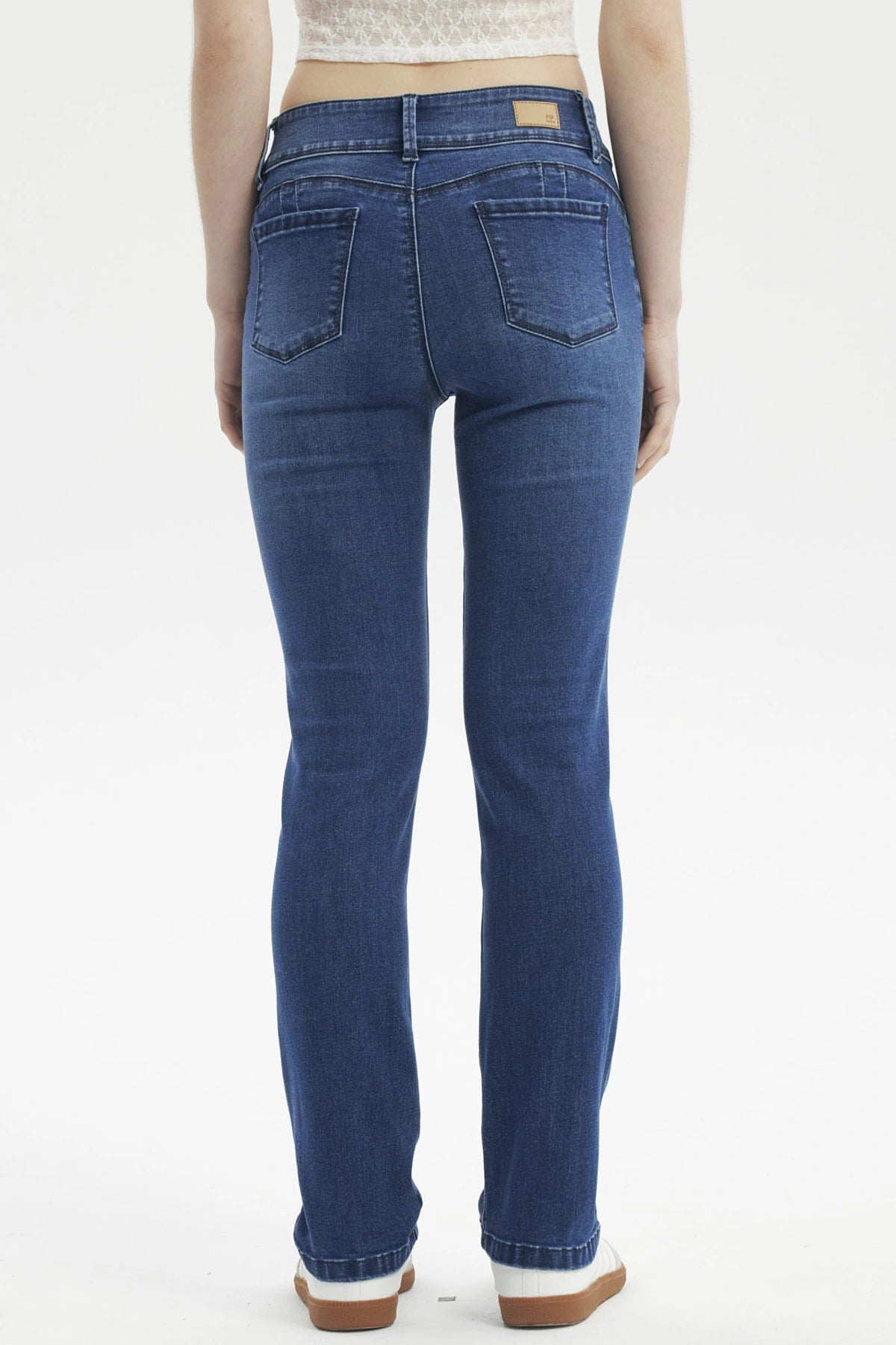 JEANS MUJER FLO CALCE RECTO AZUL OSCURO - 3