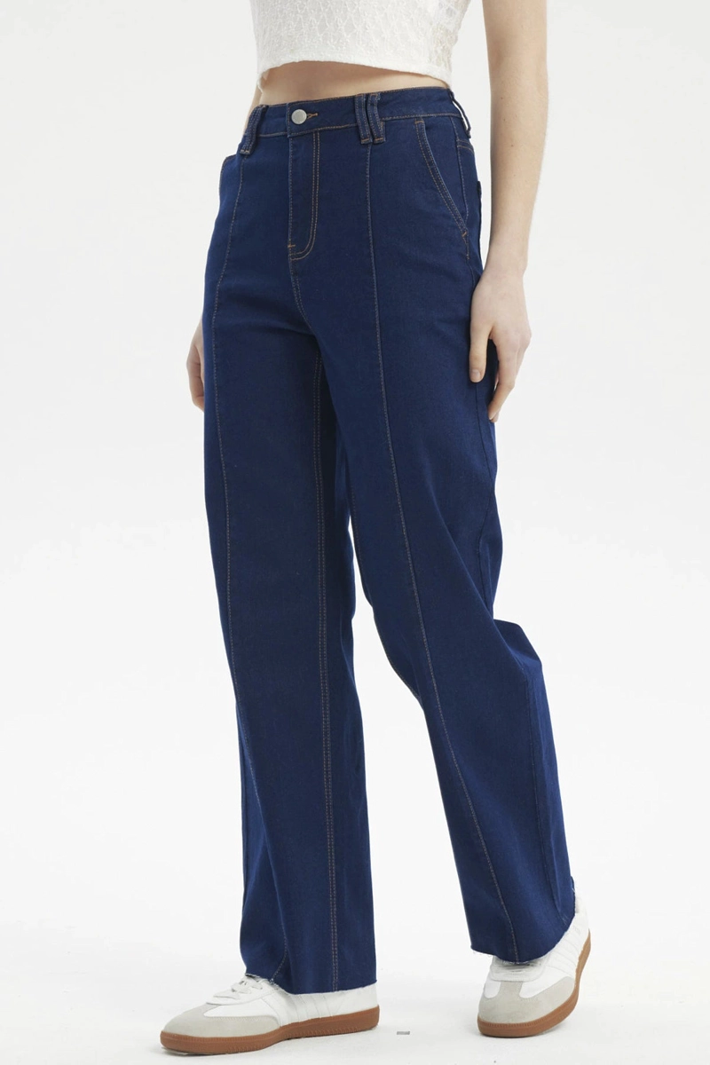 JEANS MUJER CALCE RECTO AZUL OSCURO - 2
