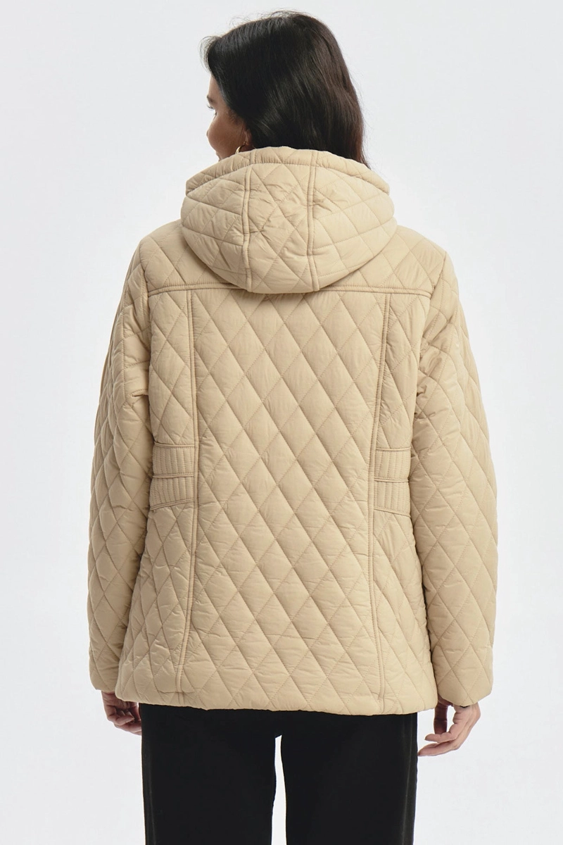 PARKA MUJER CON CHIPORRO BEIGE - 3