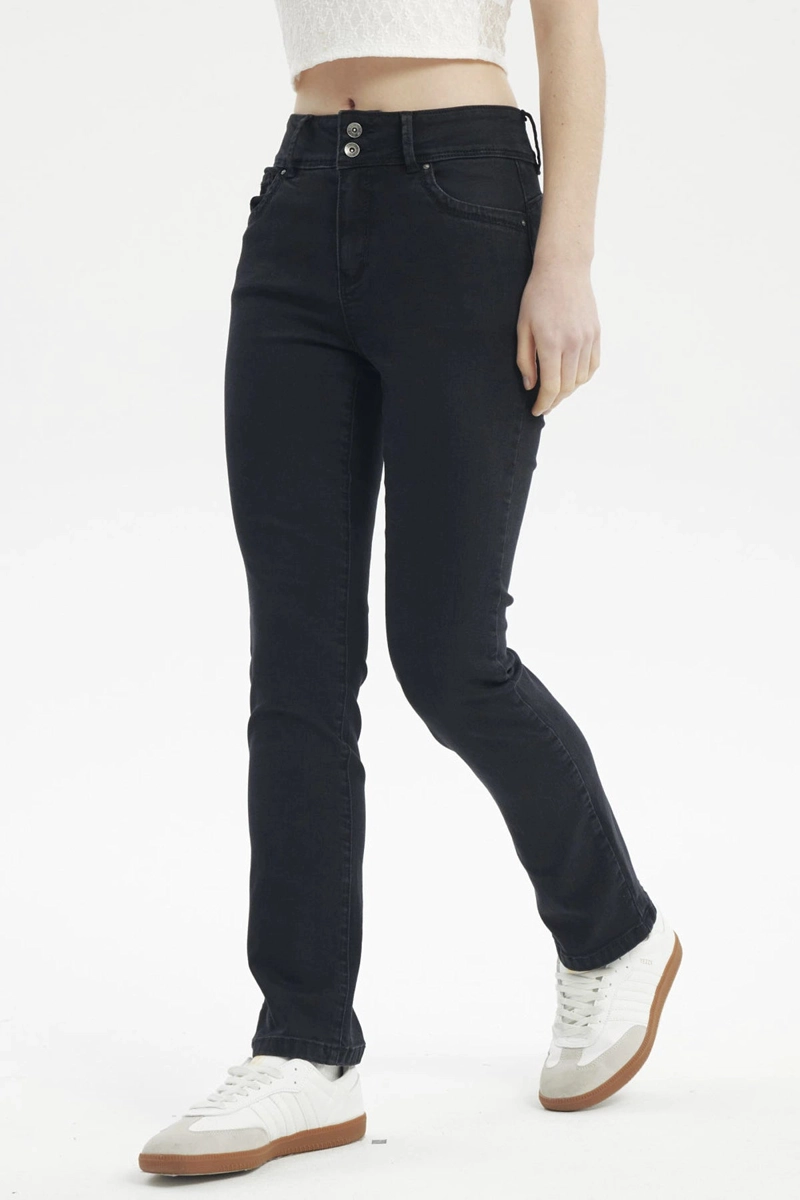 JEANS MUJER FLO CALCE RECTO NEGRO - 2