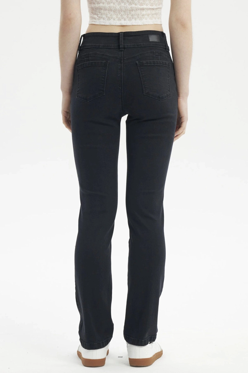 JEANS MUJER FLO CALCE RECTO NEGRO - 3